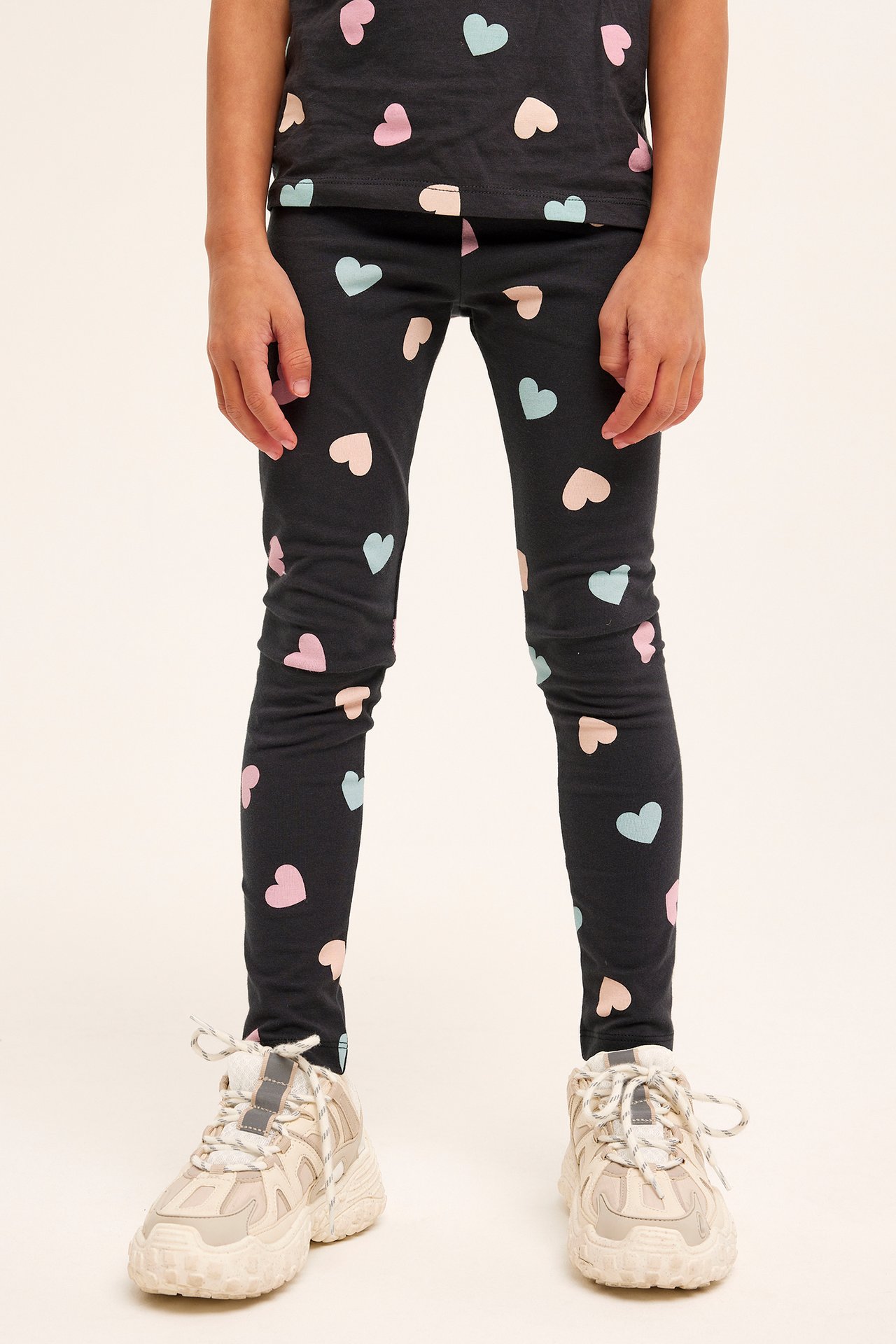 Wzorzyste legginsy - Czarne - 4