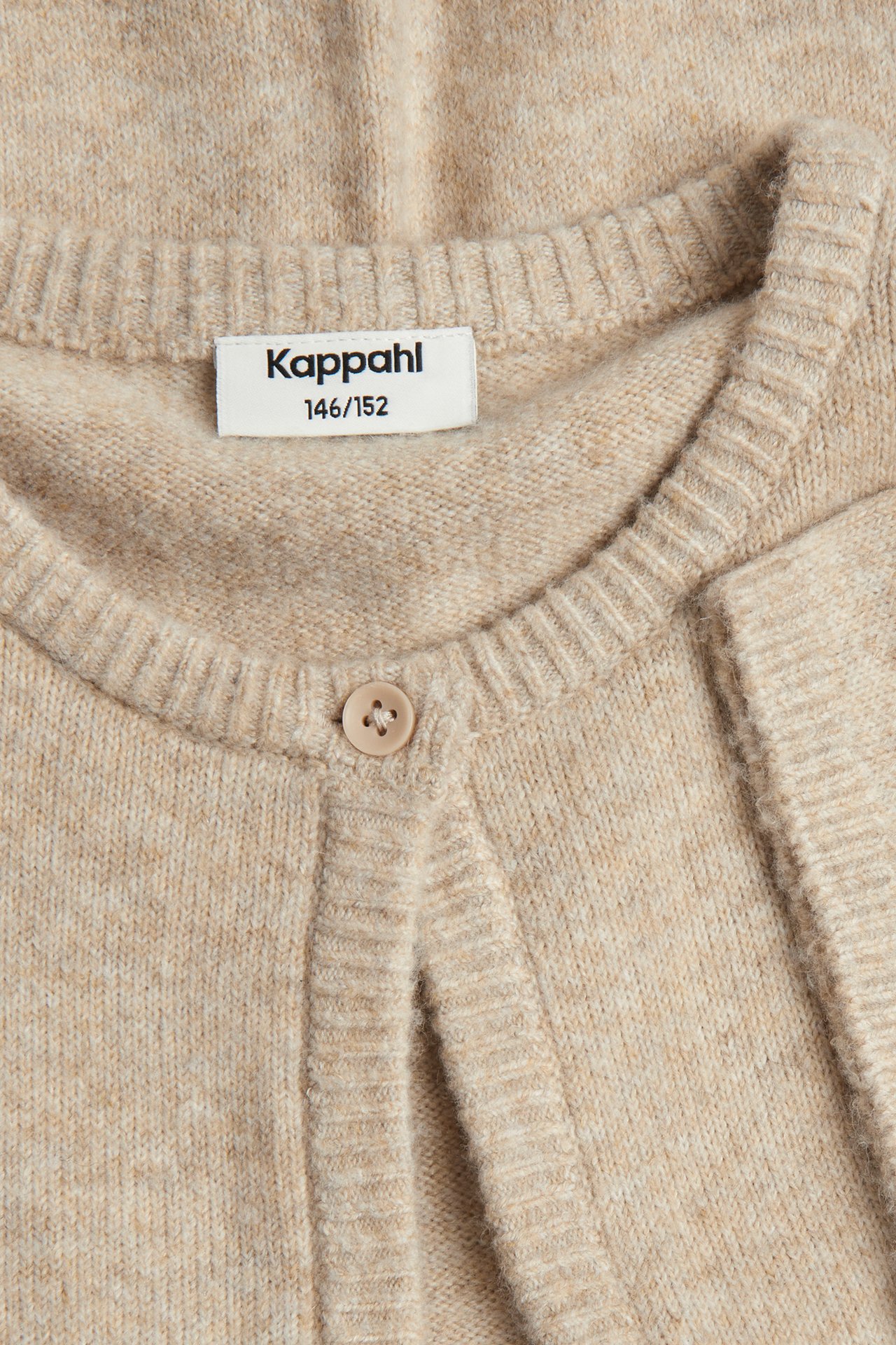 Kortermet cardigan - Melert beige - 4