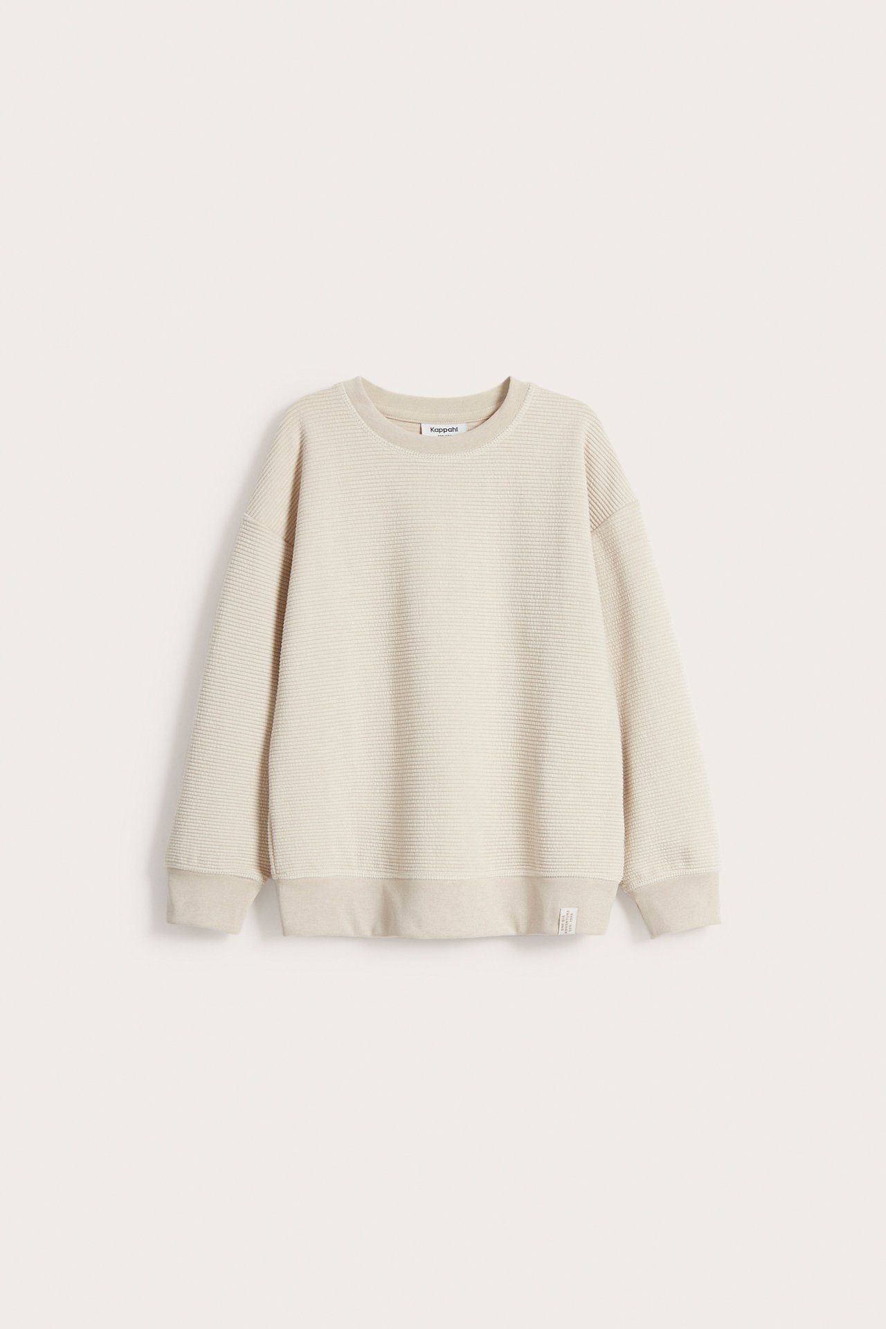 Mønstret sweatshirt - Beige - 2
