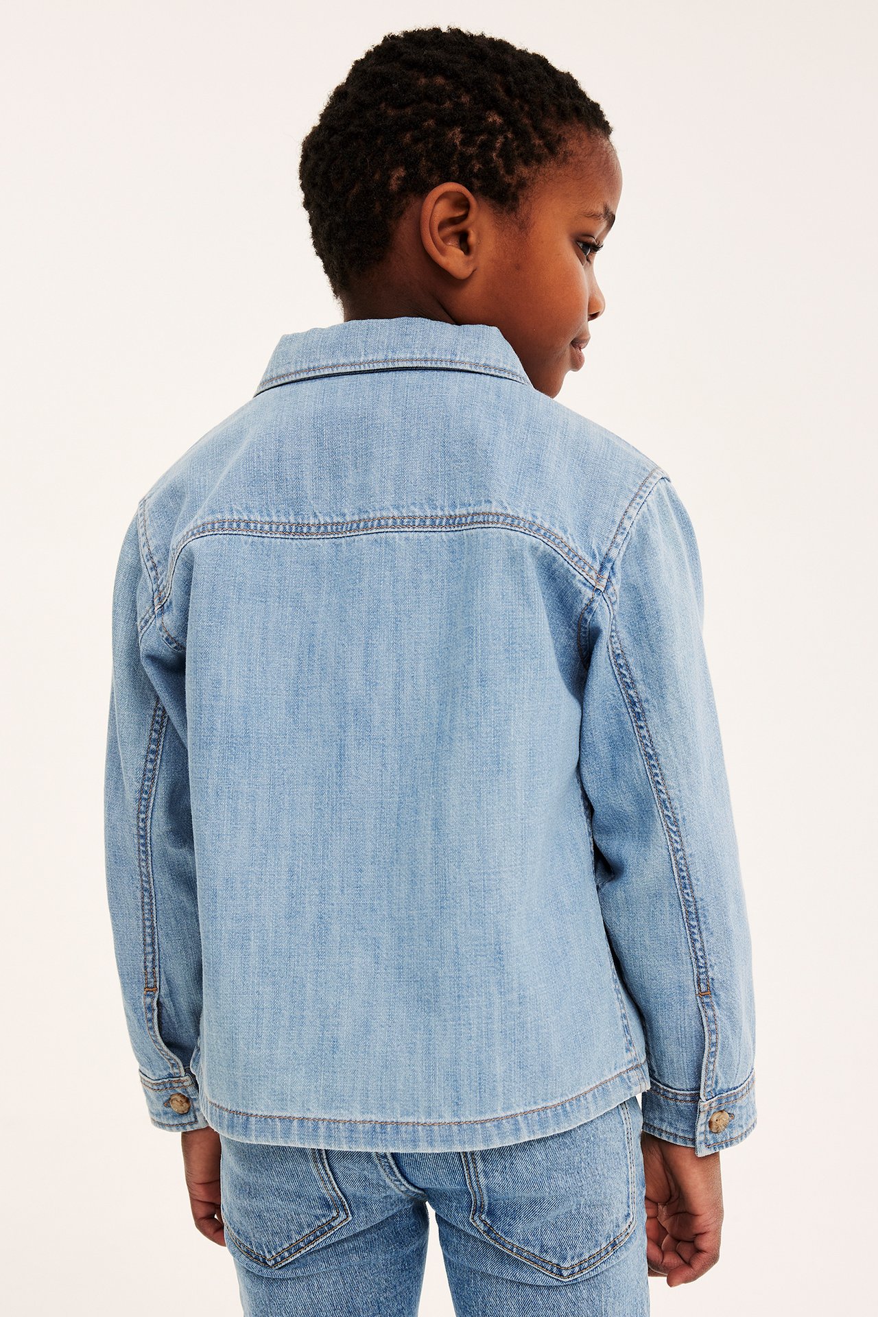 Overshirt i denim - Lys denim - 7