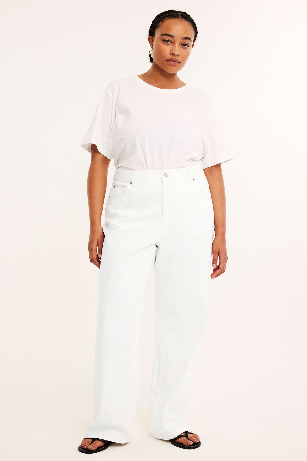 Straight jeans high waist - Offwhite - 170cm / Storlek: 50 - 1