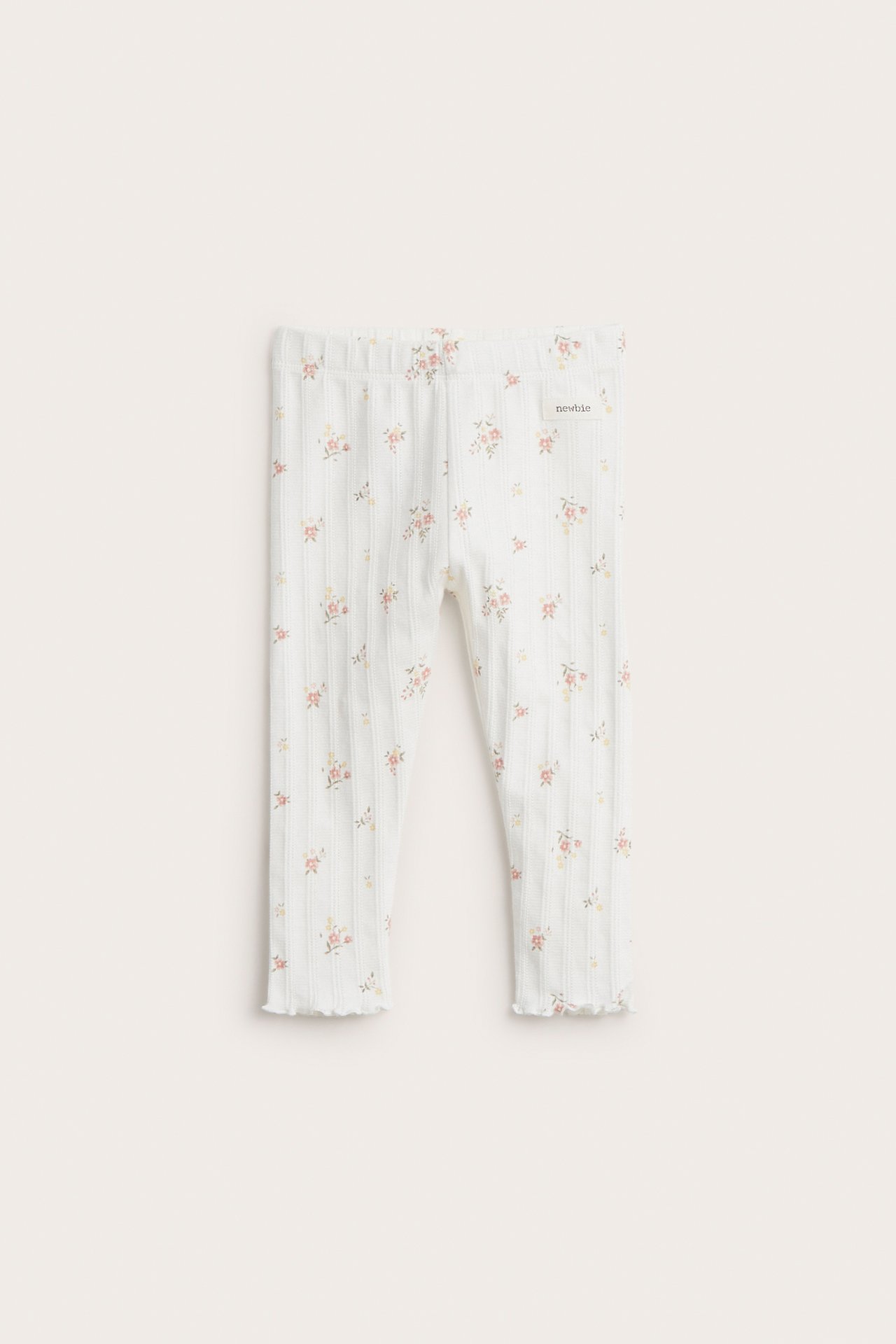 Blommiga leggings - Offwhite - 1