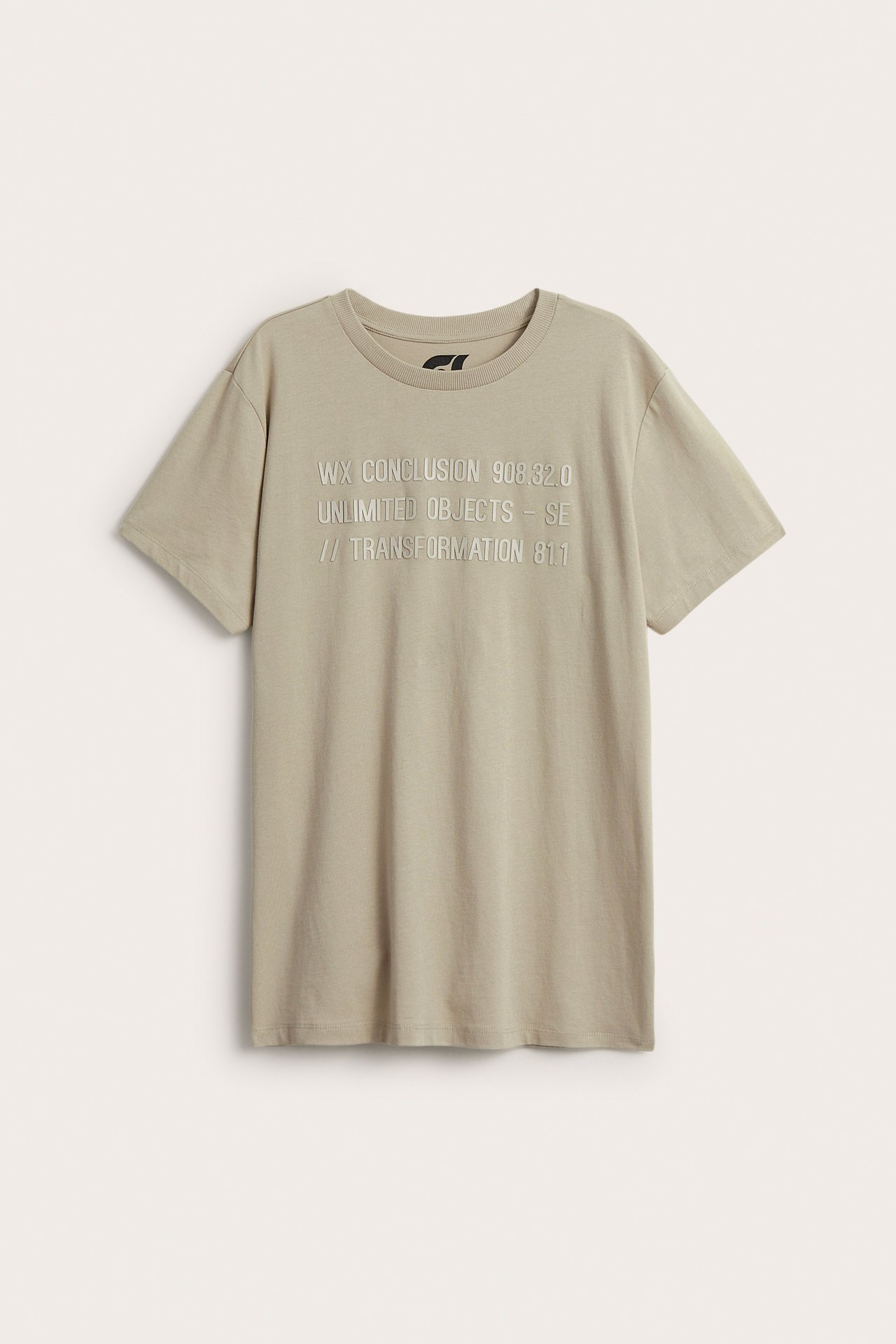 T-shirt med tryck - Beige - 2