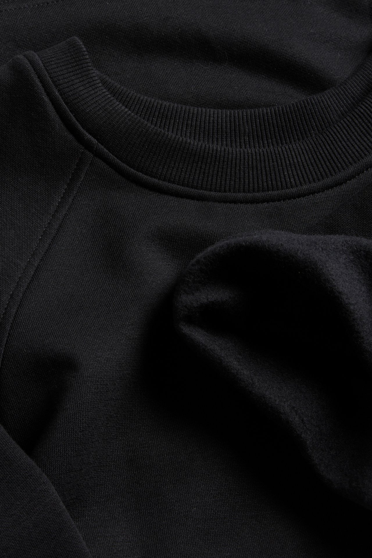 Kortermet sweatshirt - Svart - 5