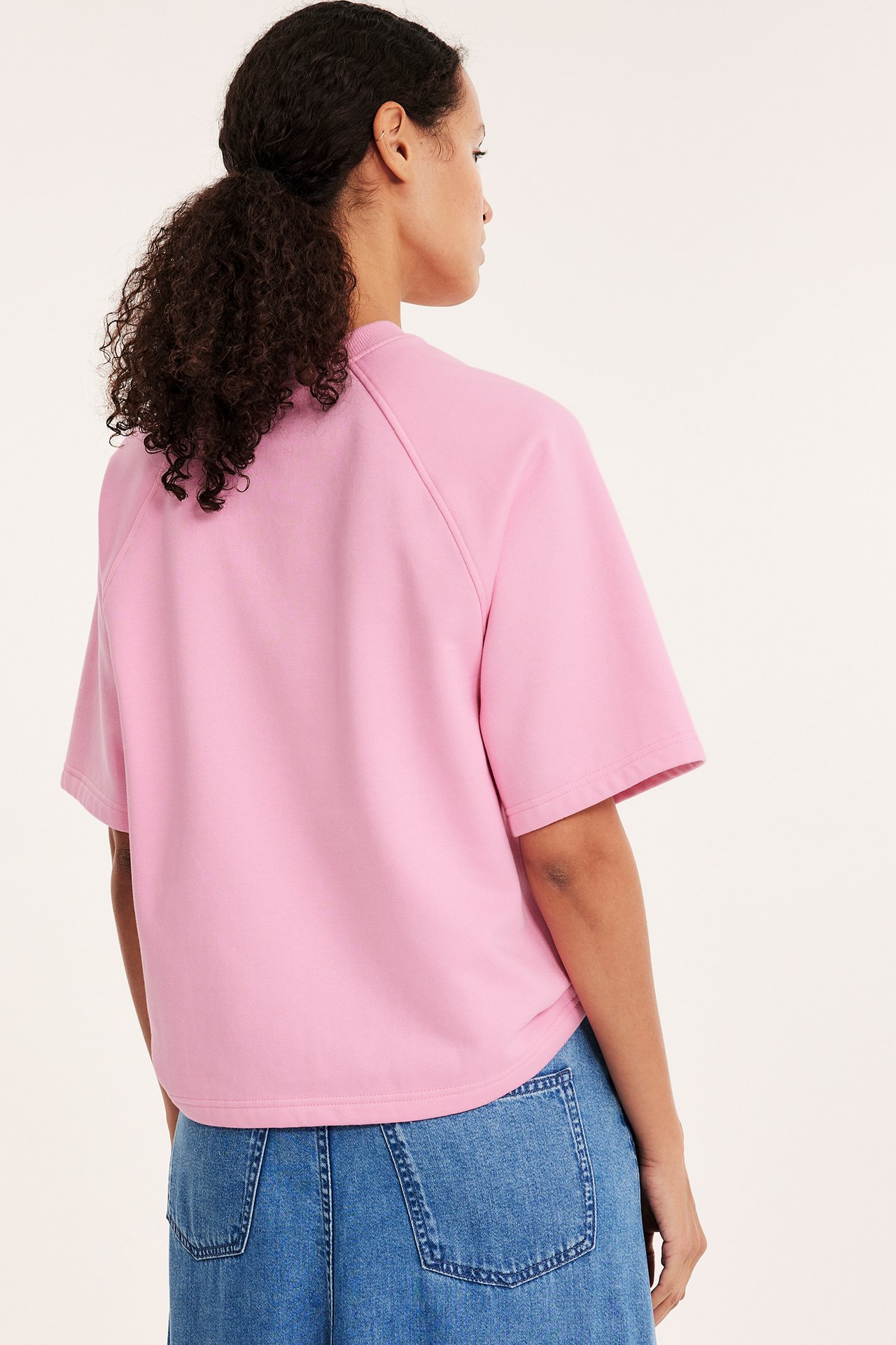 Kortärmad sweatshirt - Rosa - 179cm / Storlek: S - 5