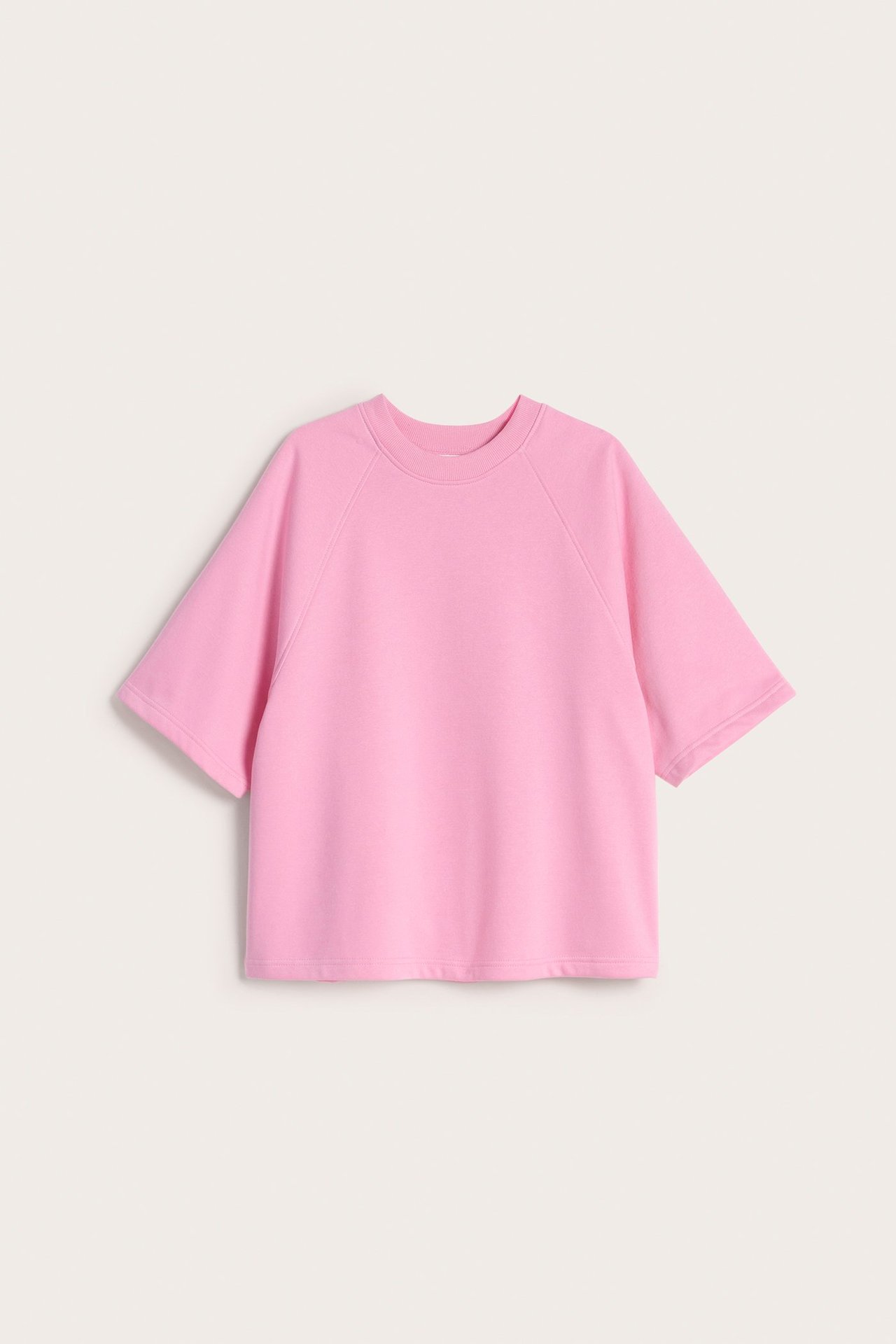 Kortärmad sweatshirt - Rosa - 1