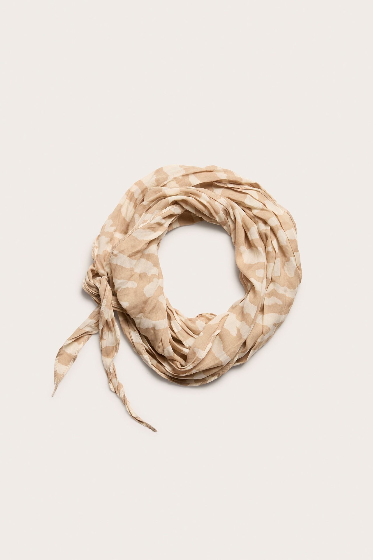 Mönstrad scarf - Beige - 1