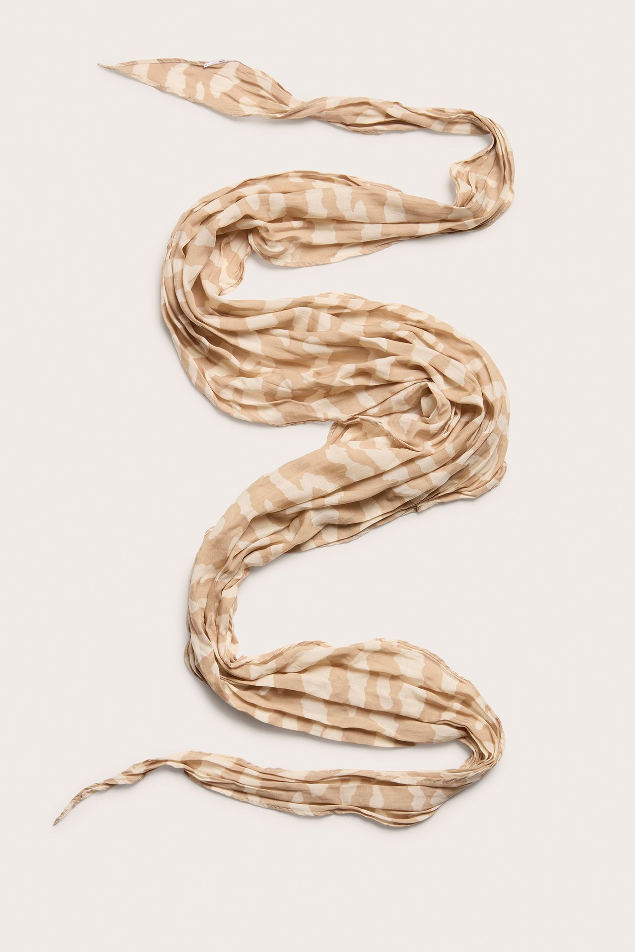 Mönstrad scarf - Beige - 3