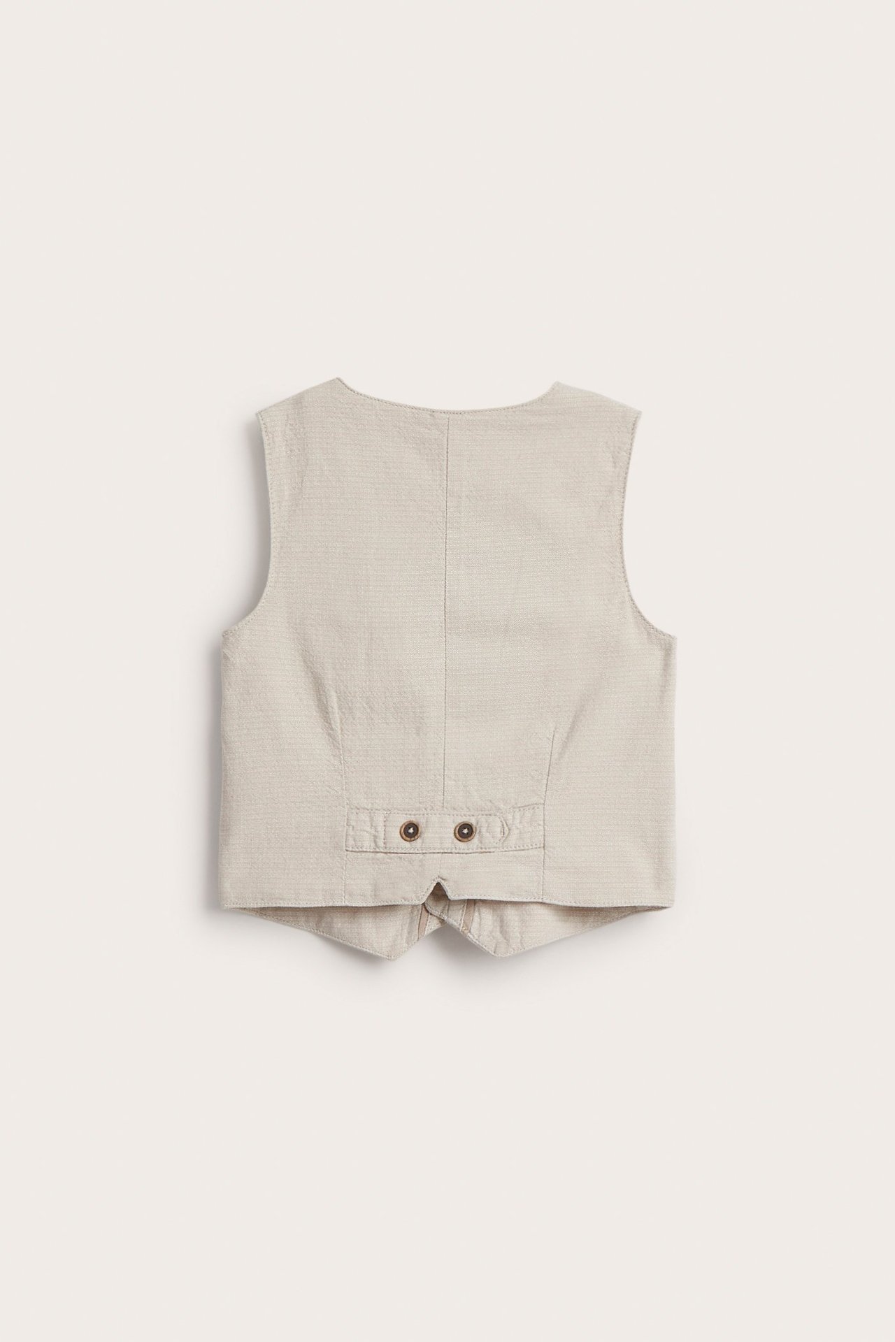 Vevd vest - Beige - 6