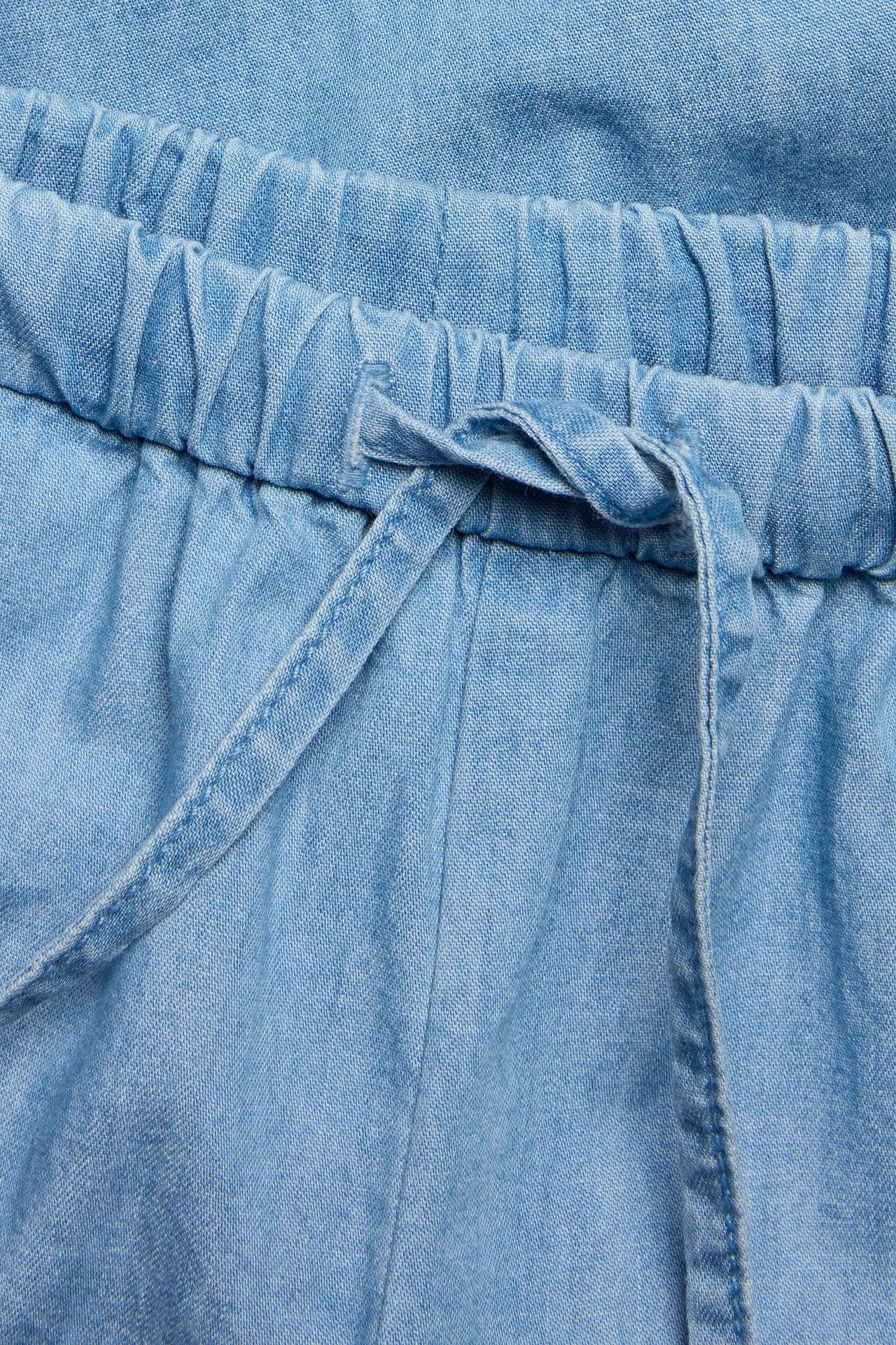 Housut pehmeästä denimistä - Vaalea denim - 4