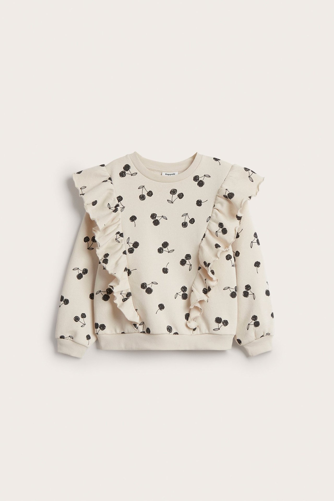 Sweatshirt med volanger - Beige - 2