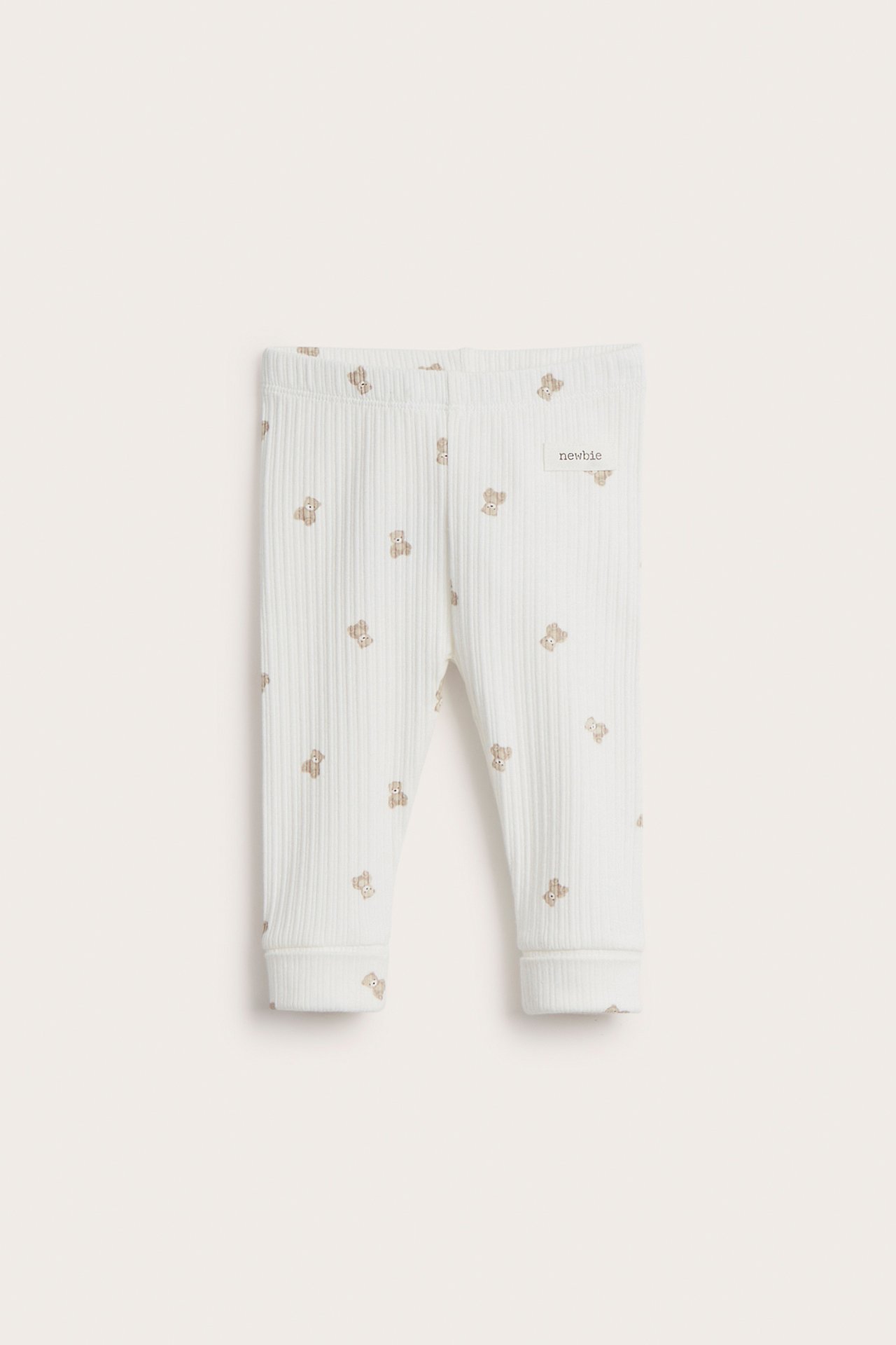 Legginsy w misie - Offwhite - 2