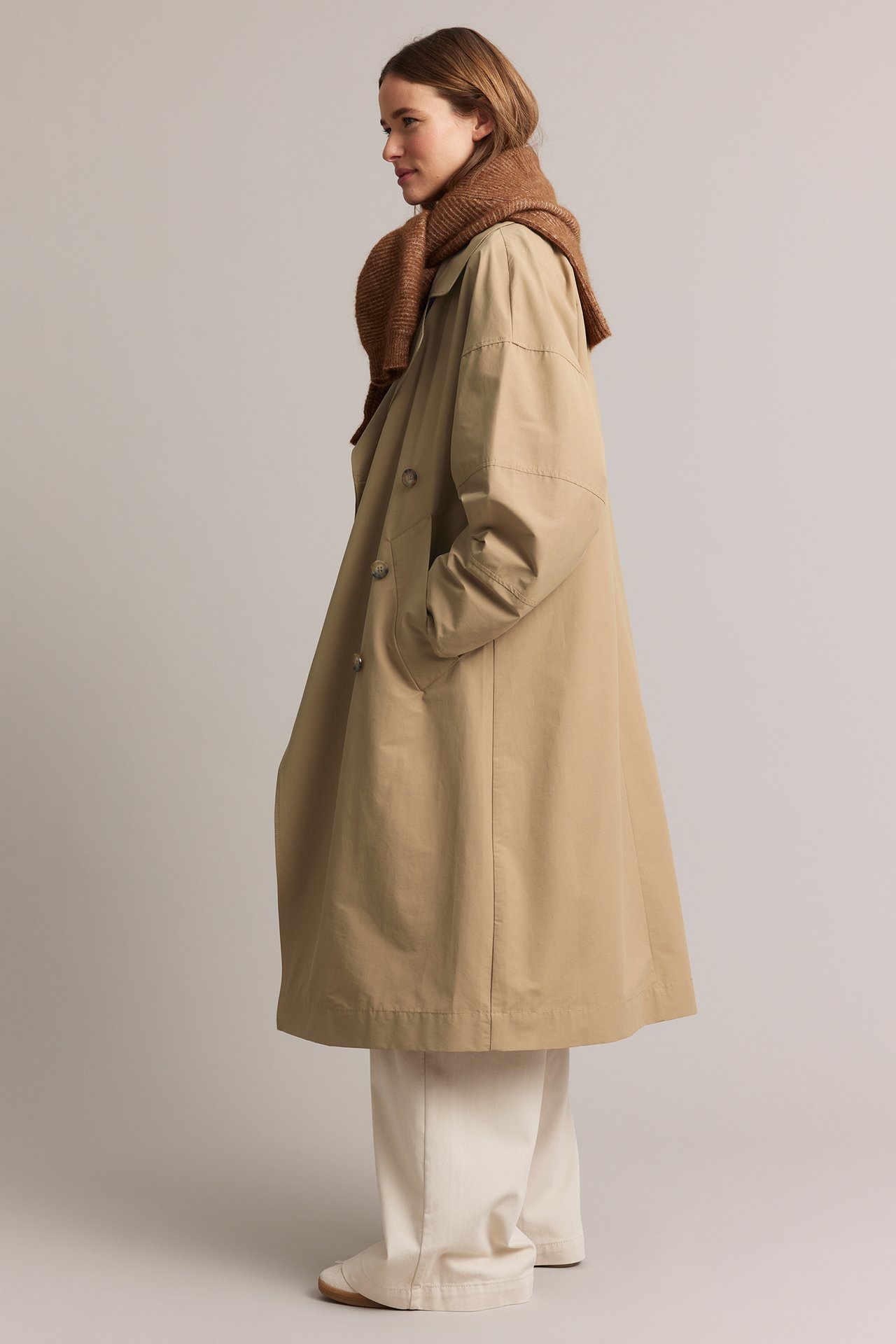 Trenchcoat - Beige - 178cm / Storlek: XS/S - 4