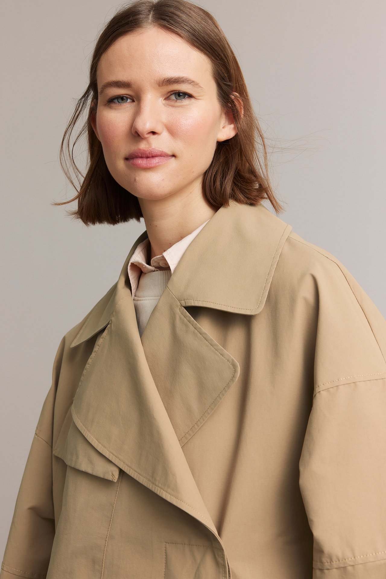 Trenchcoat - Beige - 178cm / Storlek: XS/S - 6