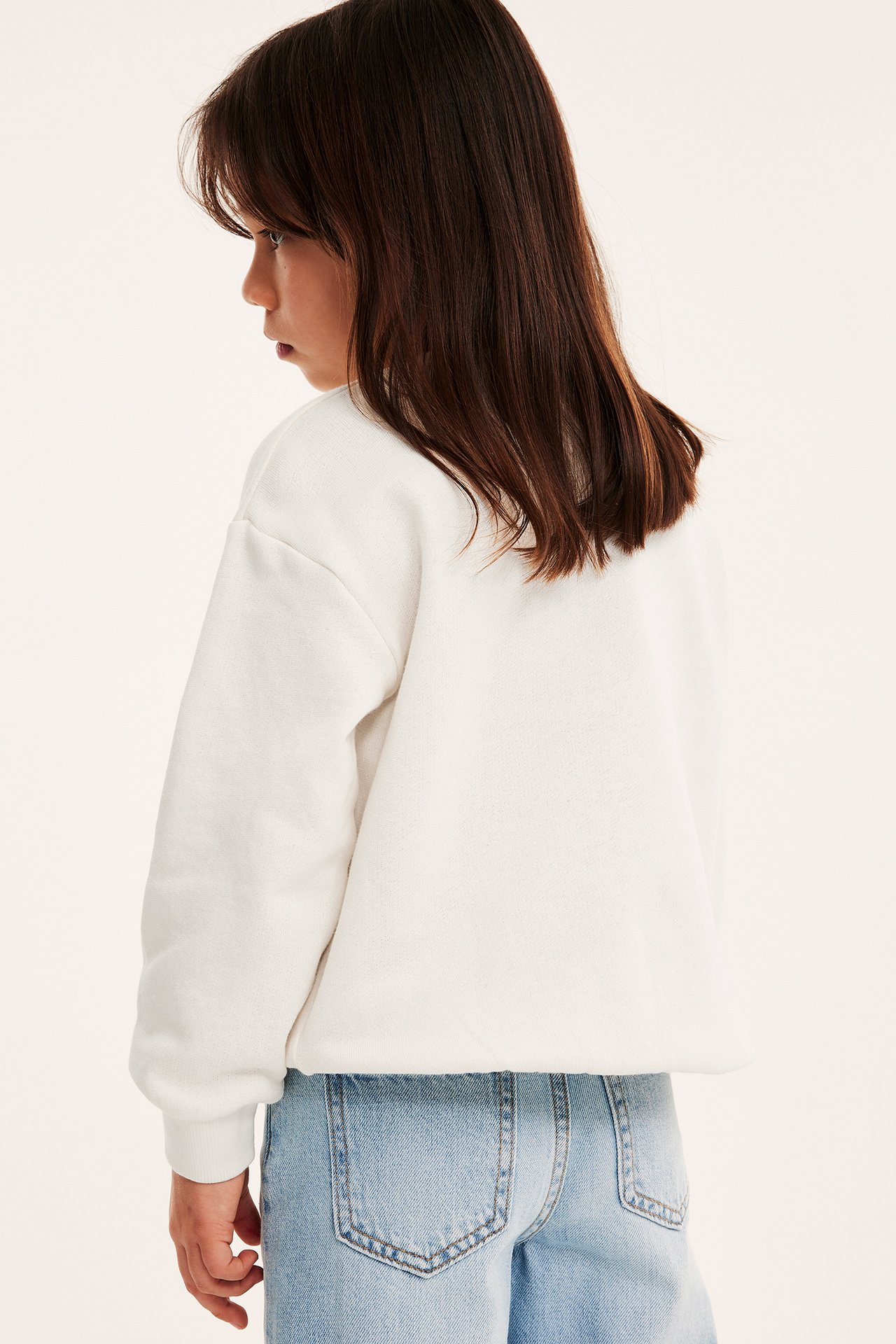 Sweatshirt med sløyfer - Offwhite - 6