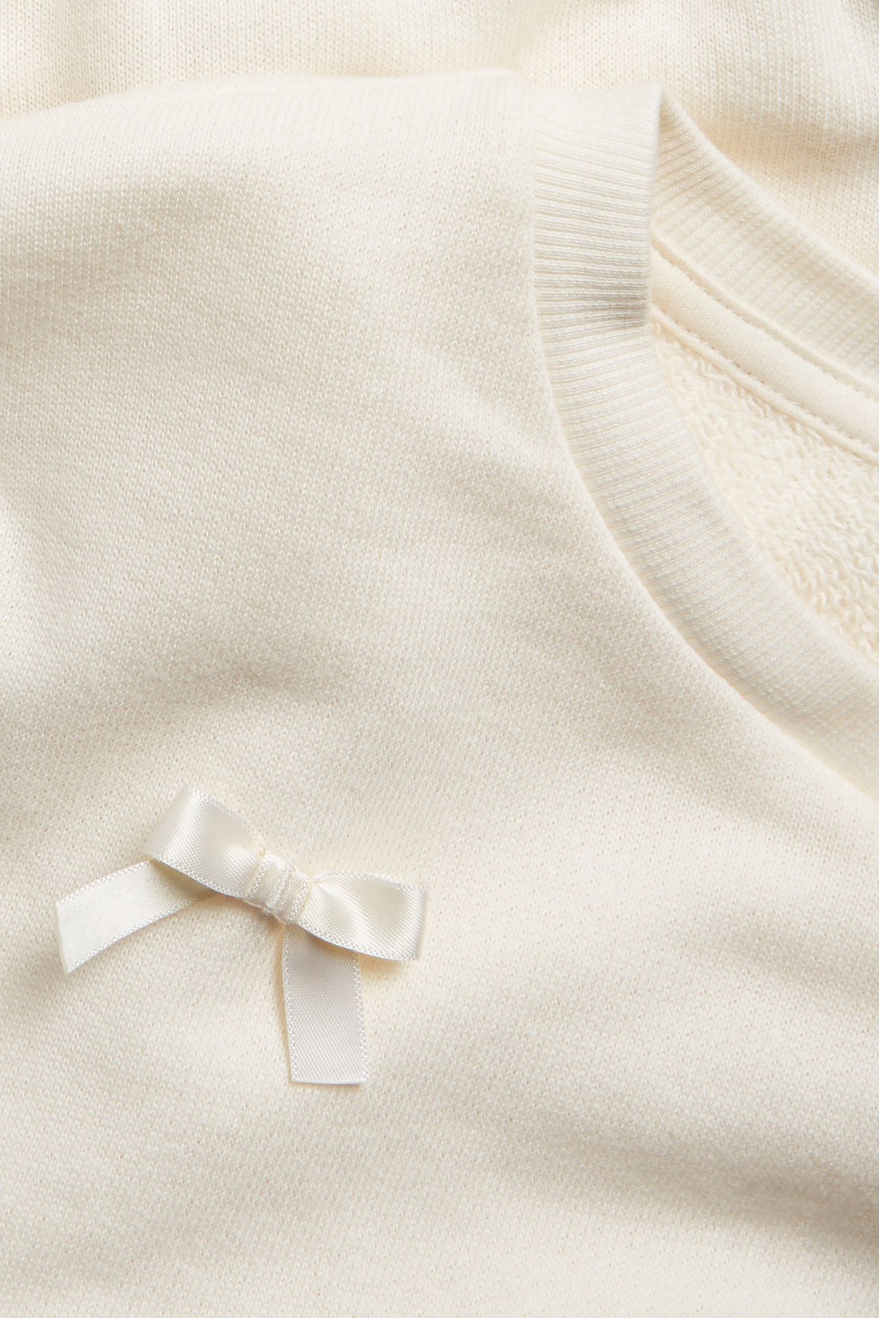 Sweatshirt med sløyfer - Offwhite - 5