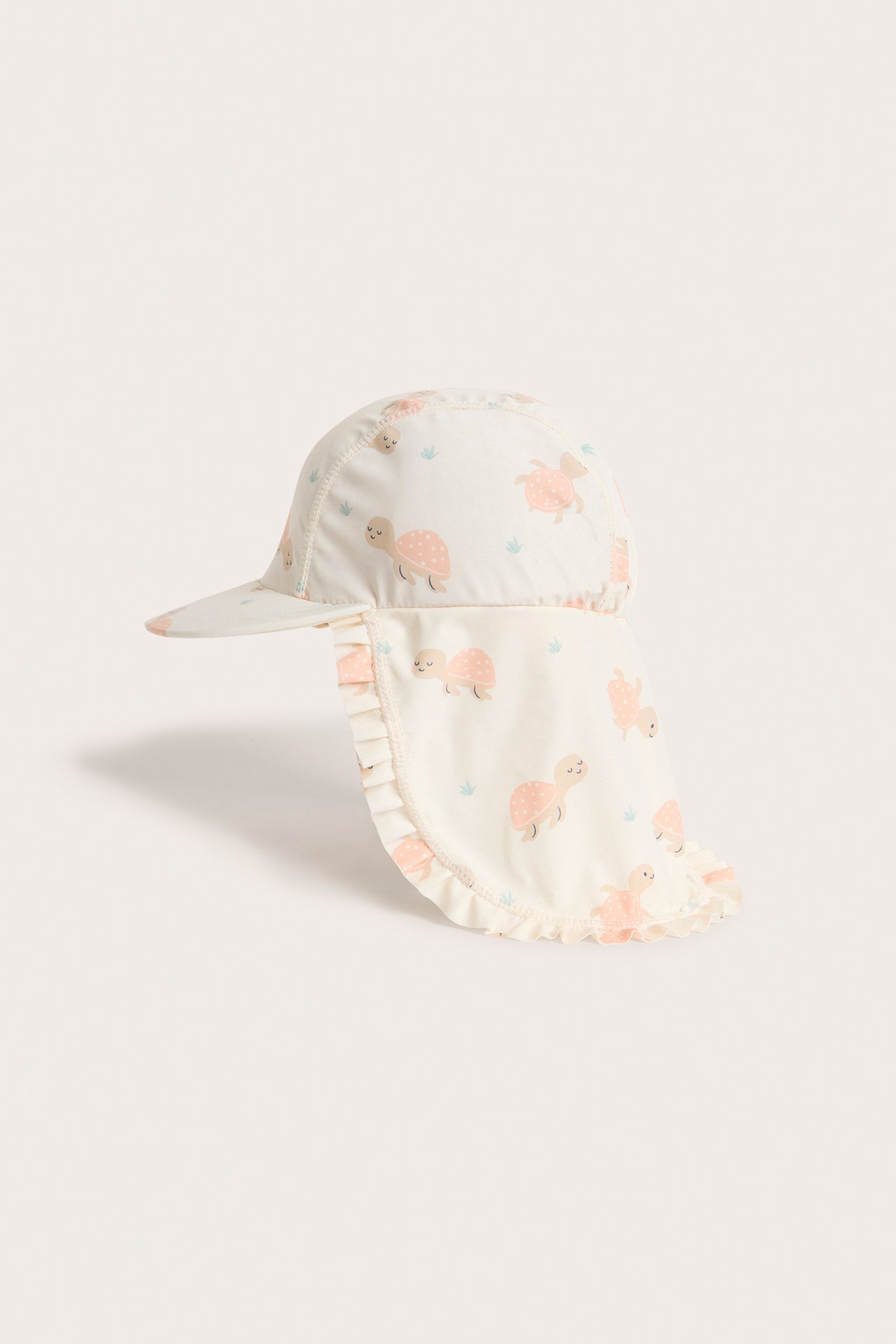 Czapka UV z daszkiem, we wzory - Offwhite - 1