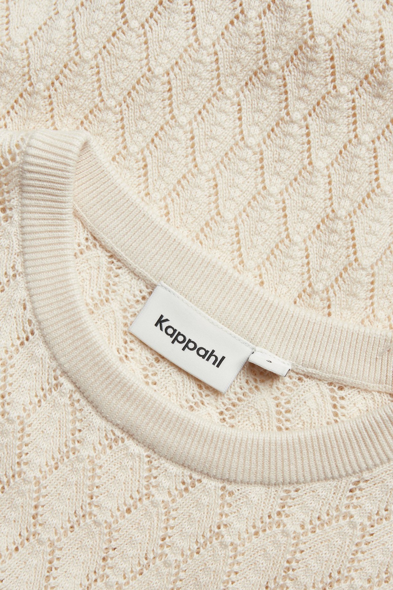 Mönsterstickad tröja - Offwhite - 5