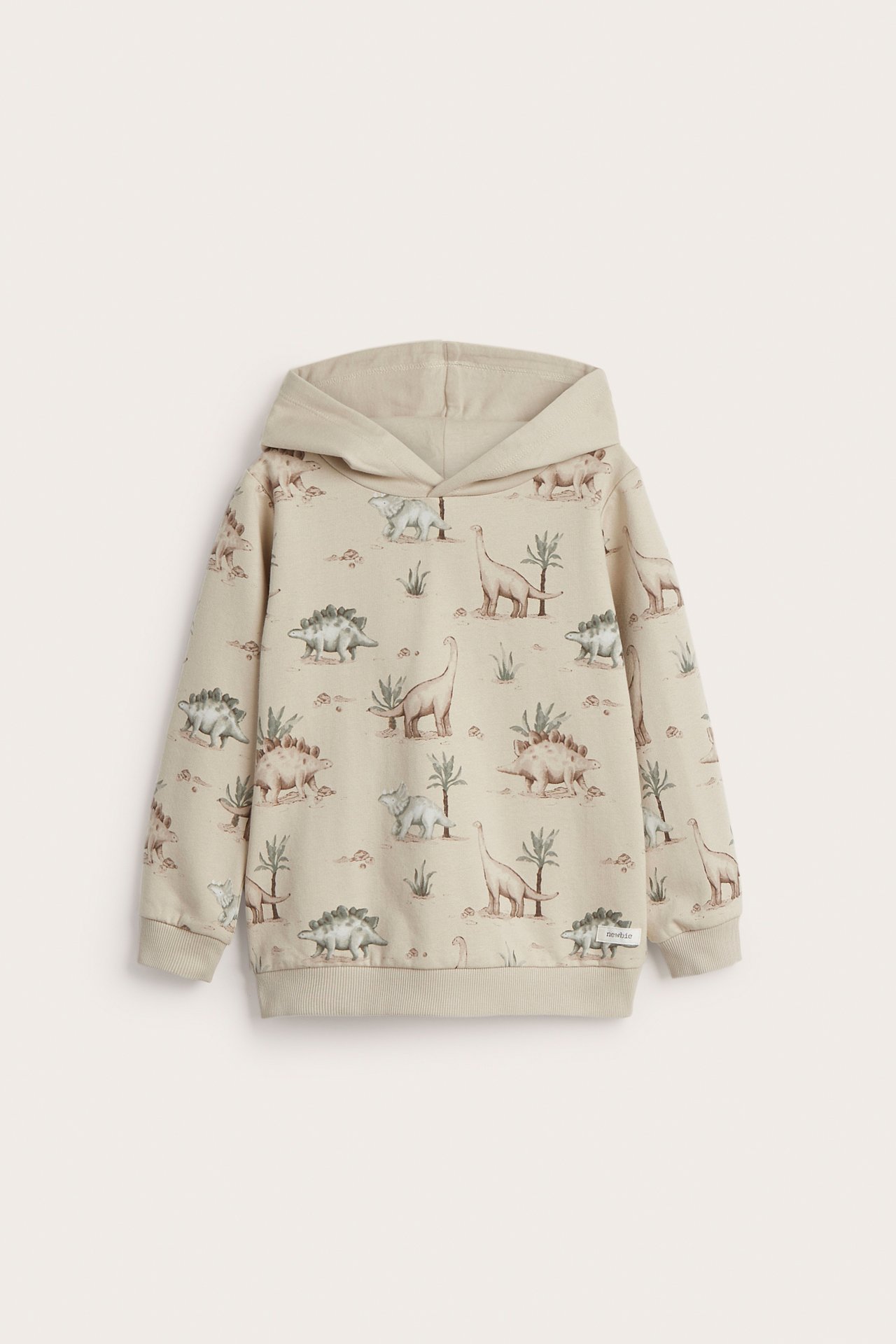 Hoodie med dinosaurier - Beige - 2