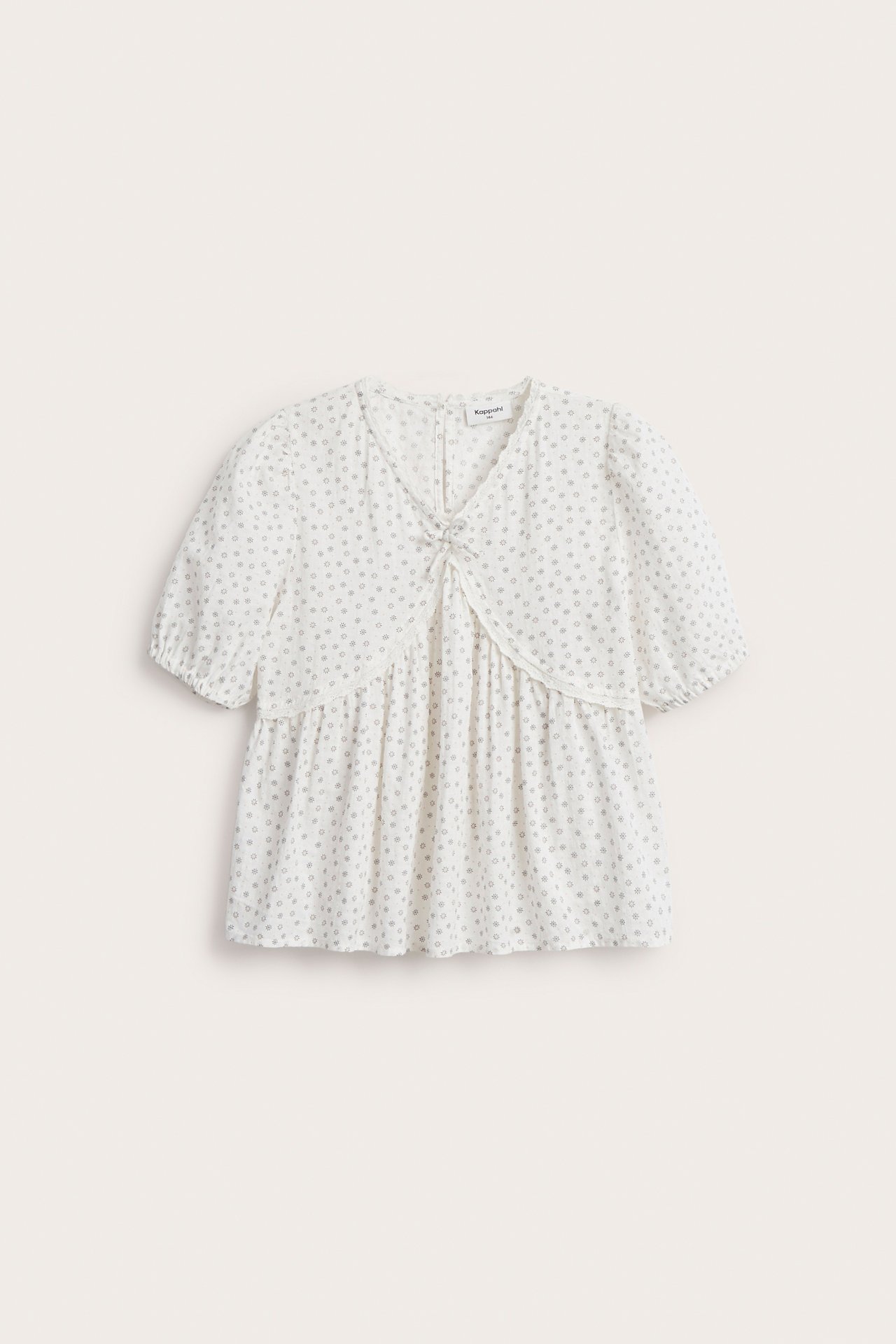 Mønstret bluse - Offwhite - 2