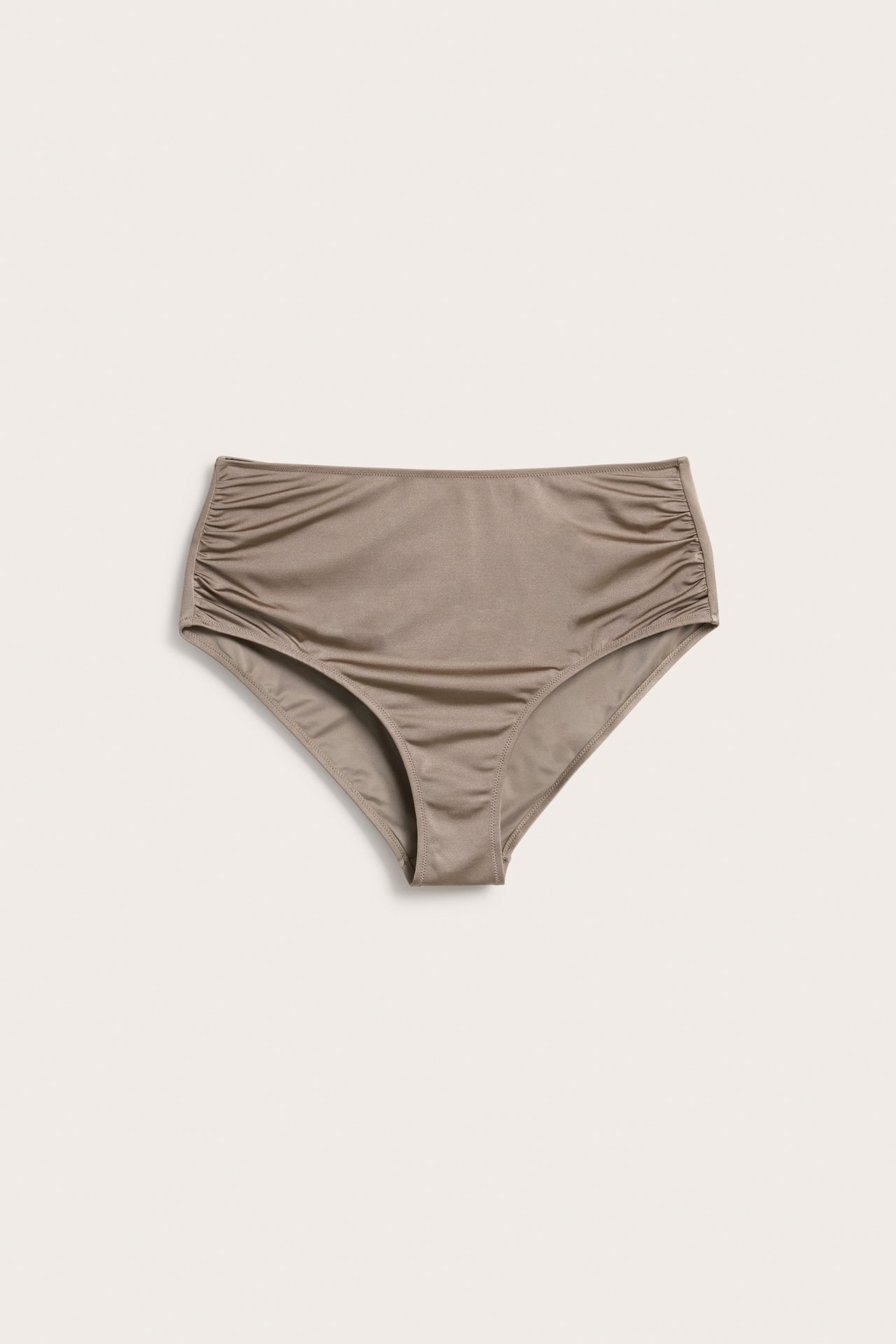 Bikinitruse med høy midje - Mørk beige - 2