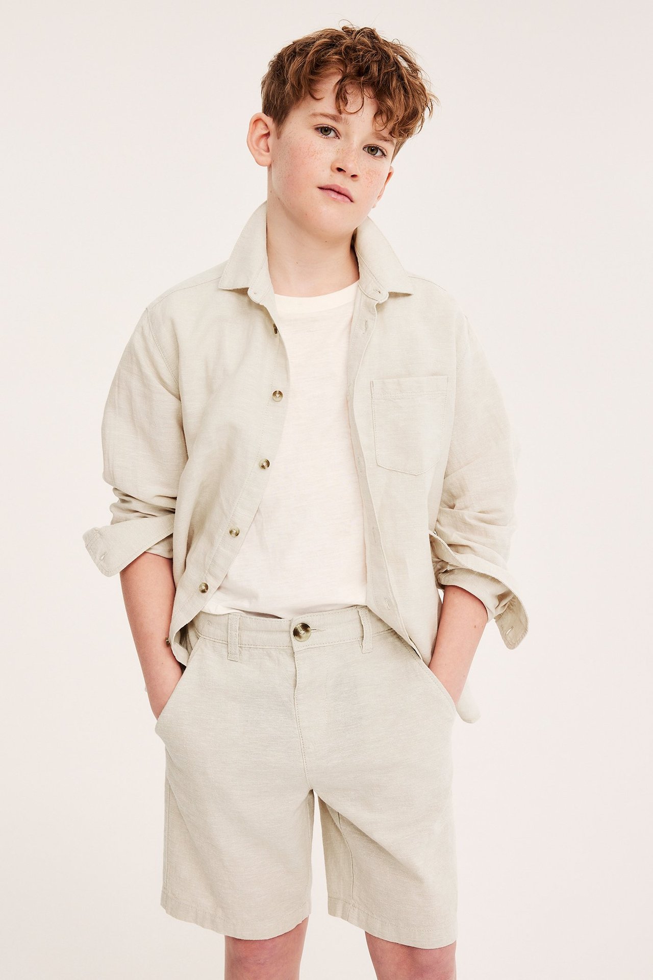 Dress-shorts i linblanding