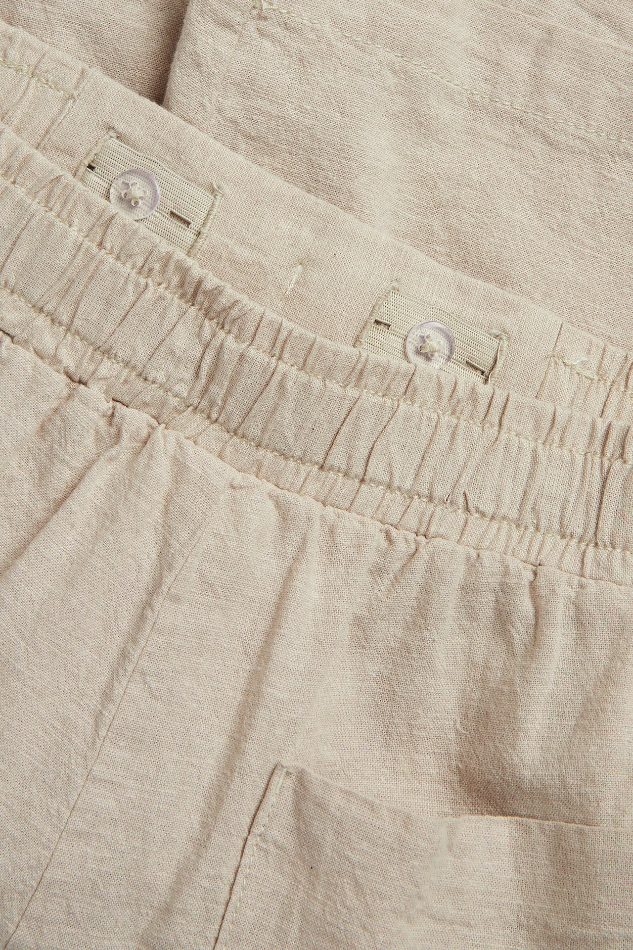 Shorts i linnemix - Beige - 4