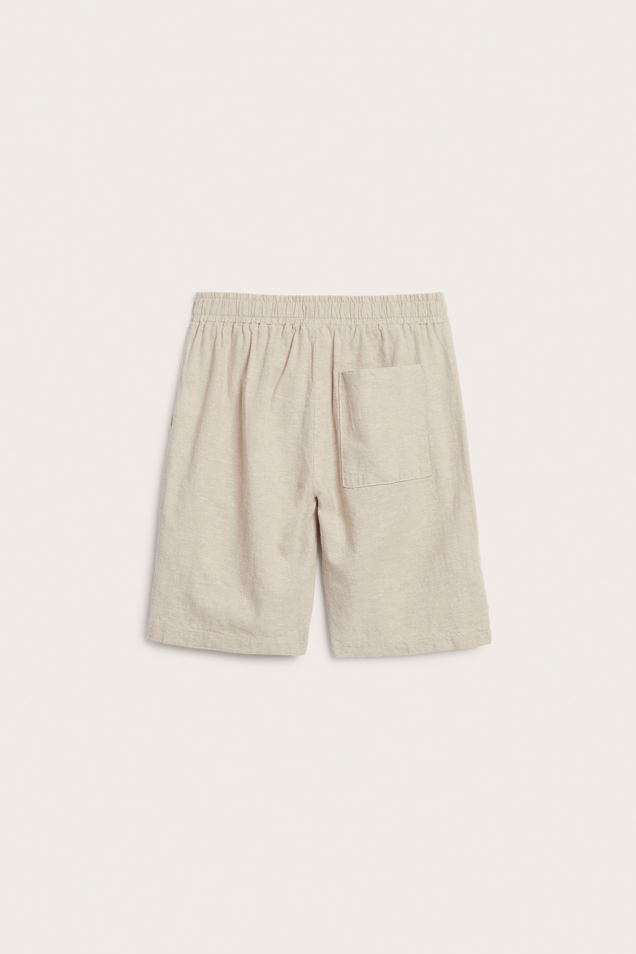 Shorts i linnemix - Beige - 5