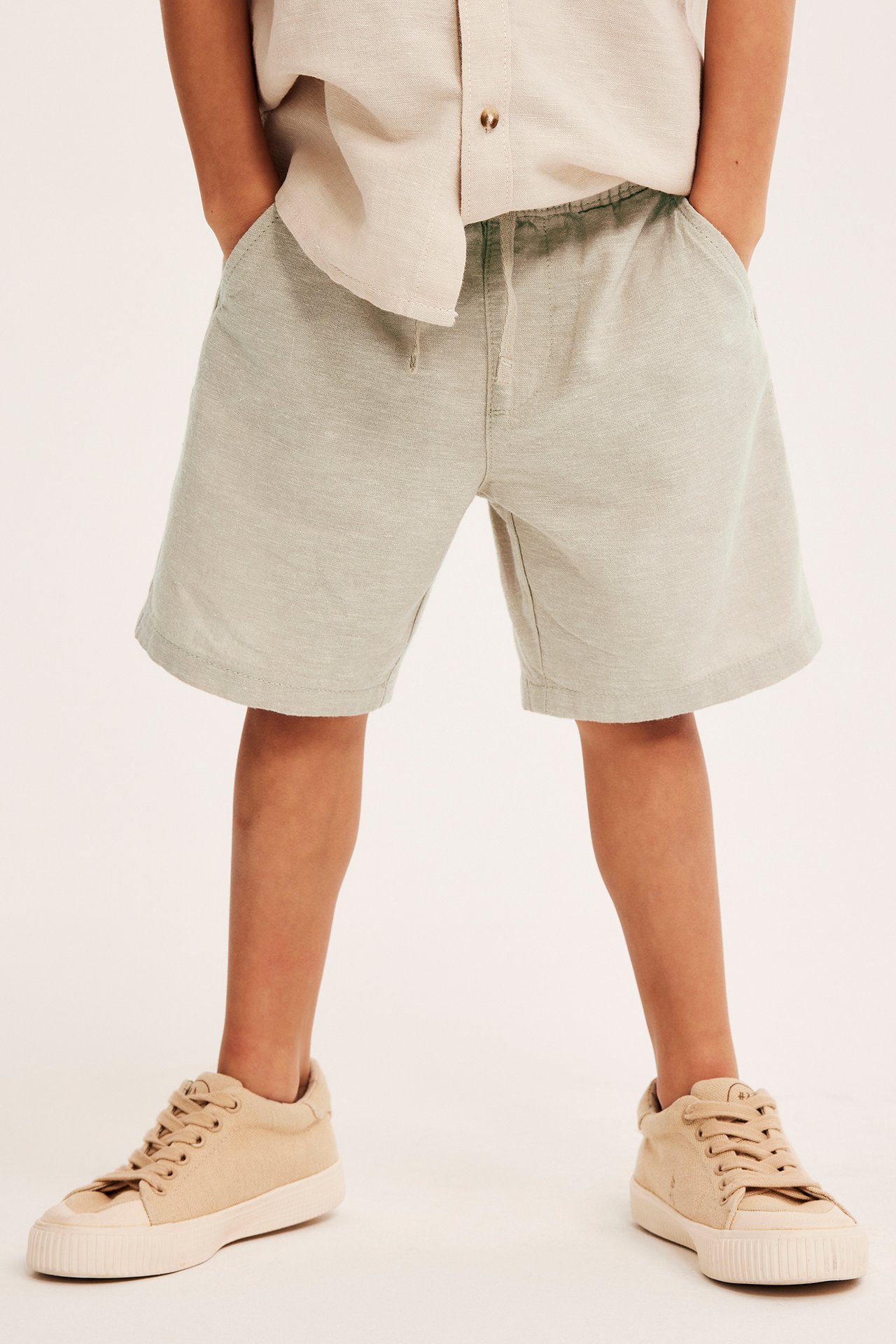 Shorts i linnemix