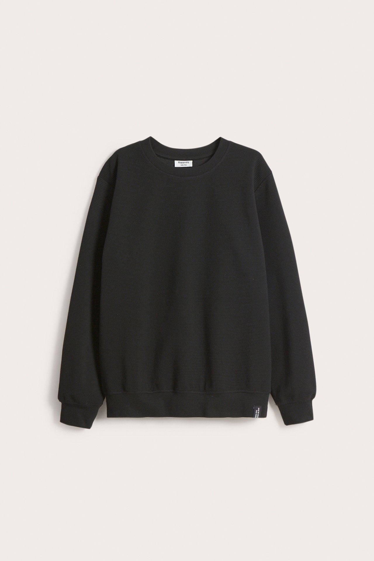 Sweatshirt med struktur - Svart - 6