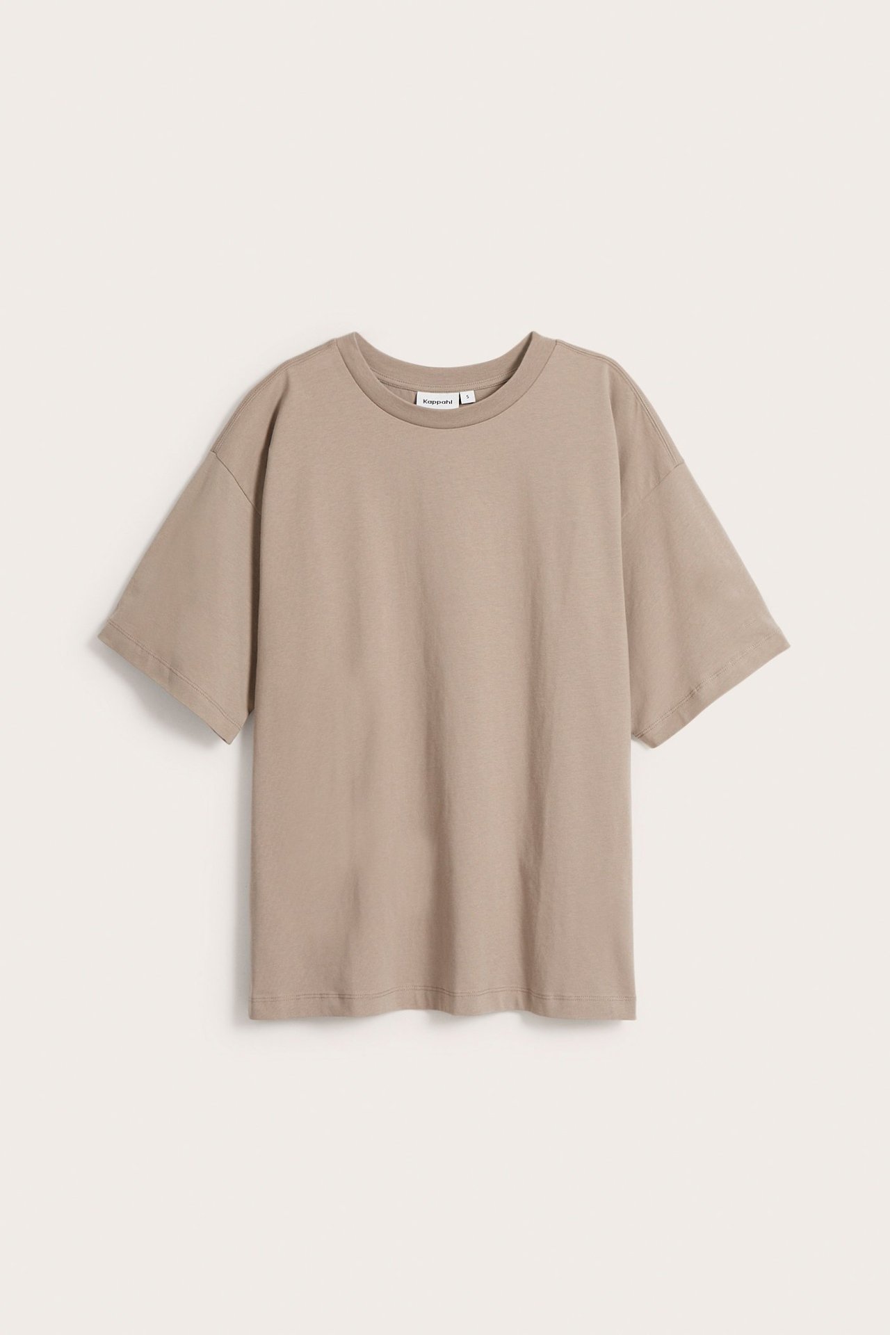 T-shirt oversize - Ciemnobeżowy - 5