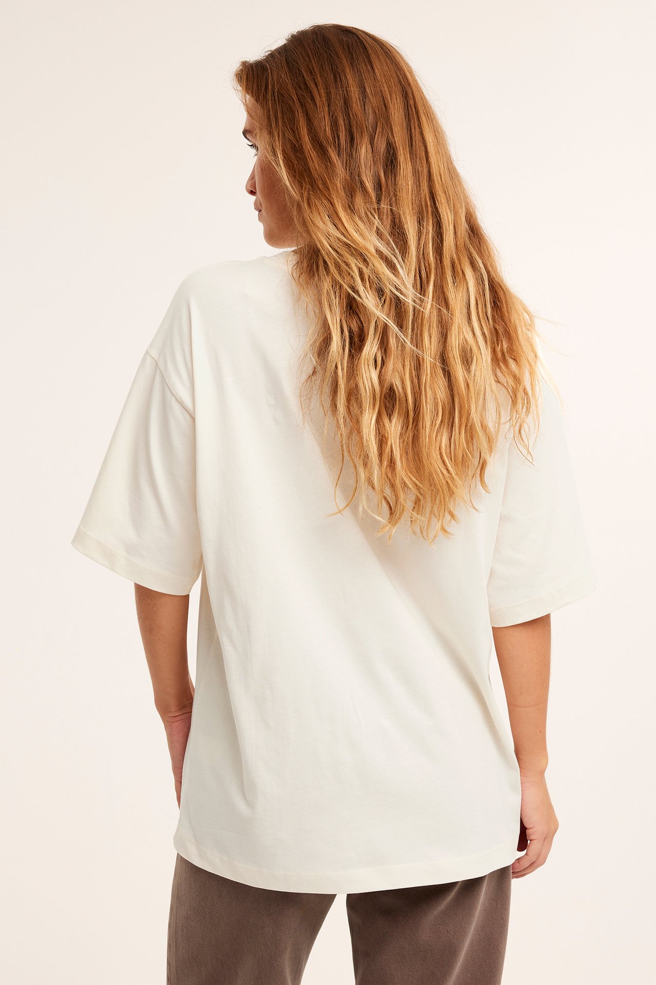 T-shirt oversize - Offwhite - 179cm / Storlek: S - 3