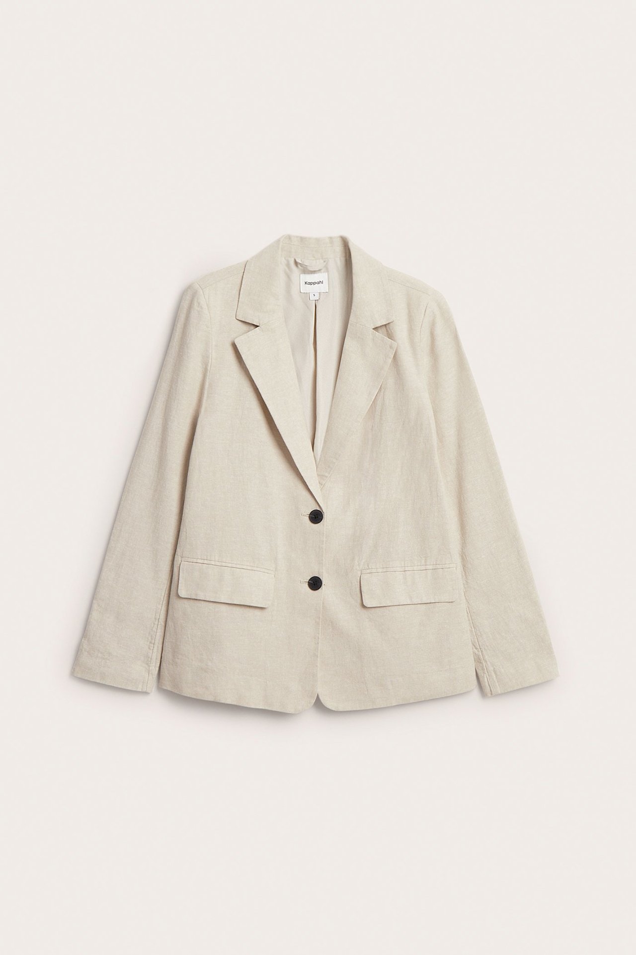 Blazer i linblanding - Offwhite - 2