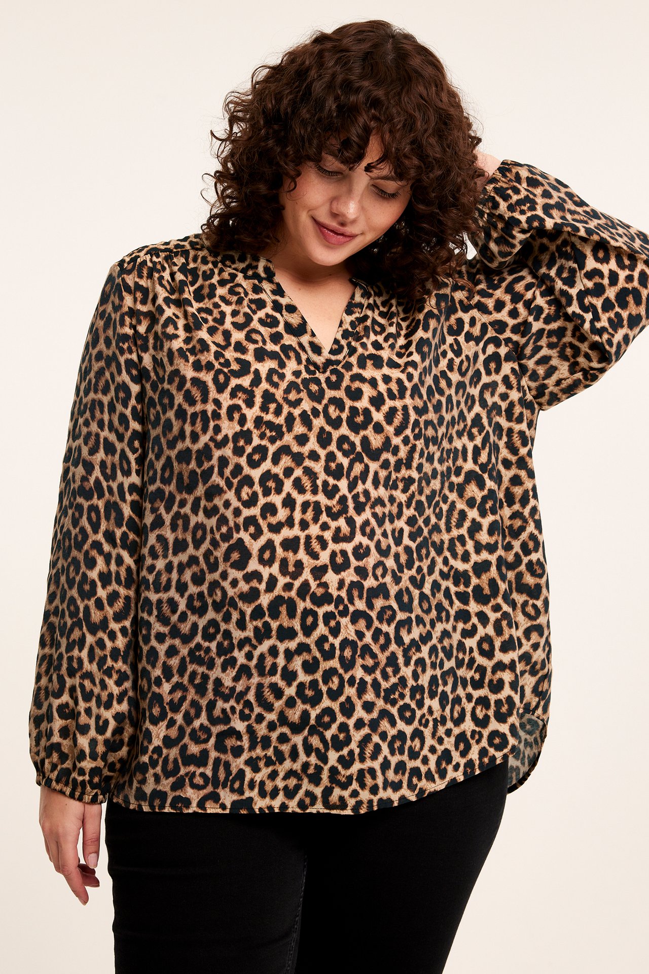 Leopardmönstrad blus