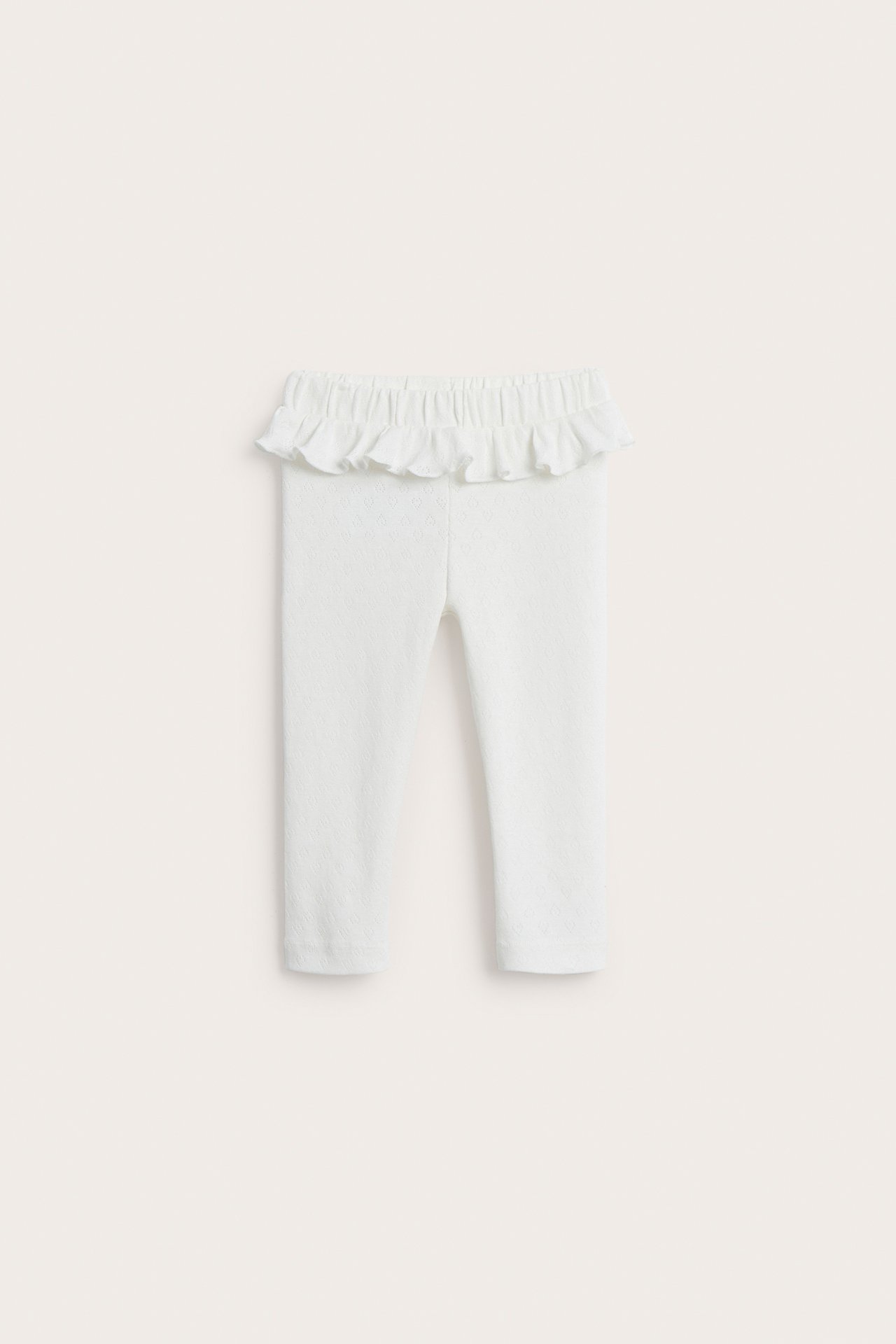 Legginsy w serca - Offwhite - 2