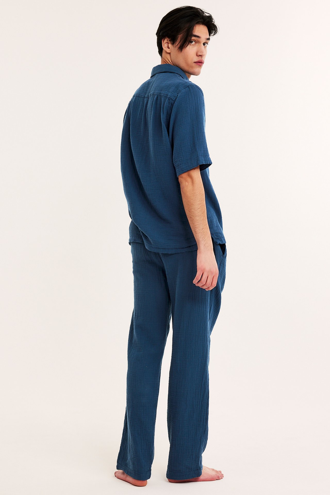 Pyjamasbyxor - Mörkblå - 189cm / Storlek: M - 4