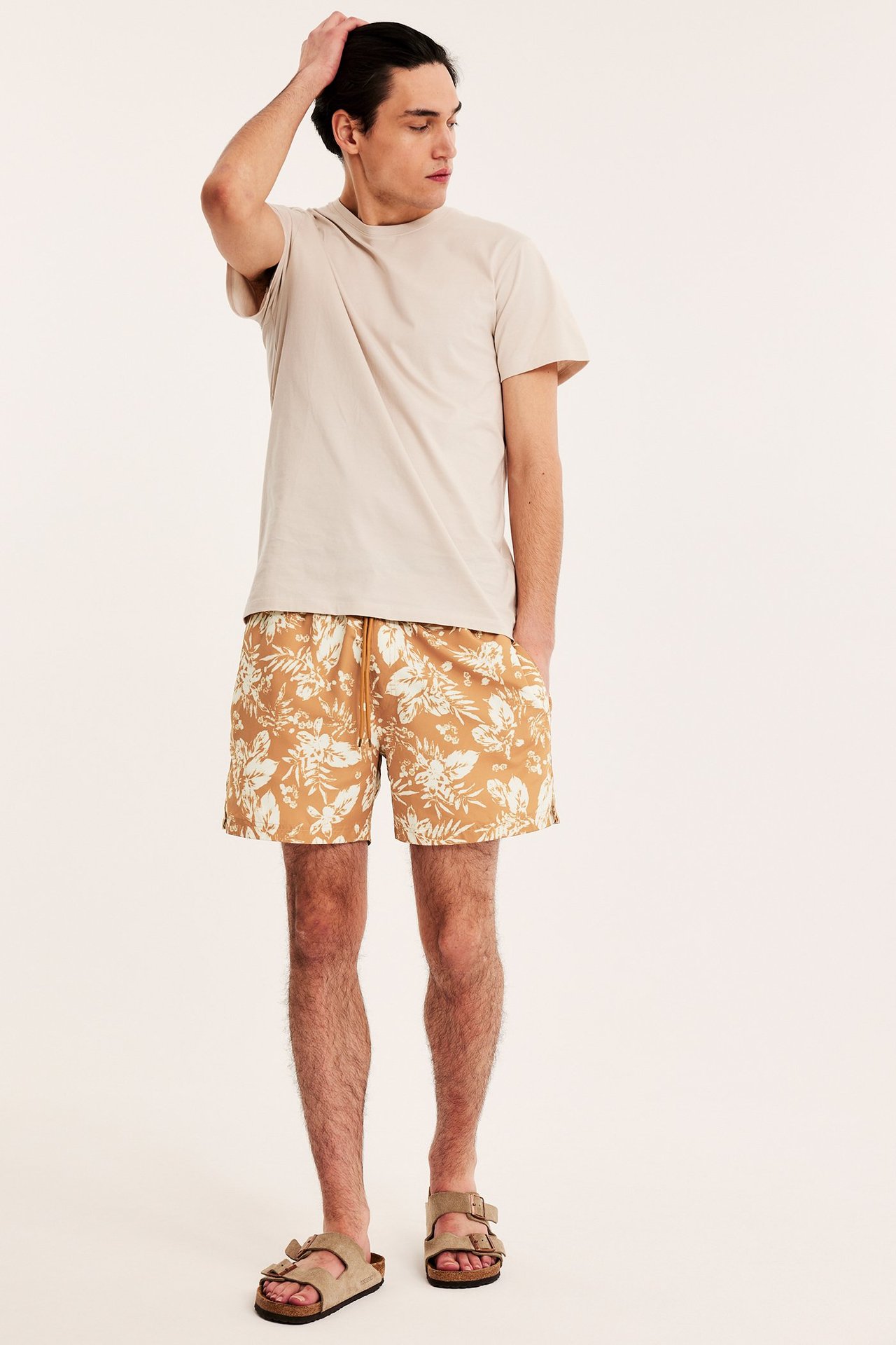 Mönstrade badshorts - Brun - 189cm / Storlek: M - 3