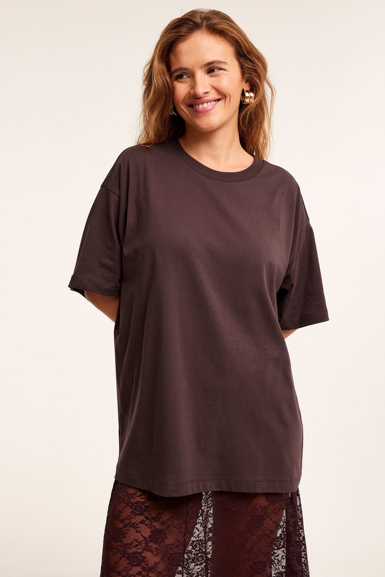 T-shirt oversize - Fioletowy - 179cm / Storlek: S - 2