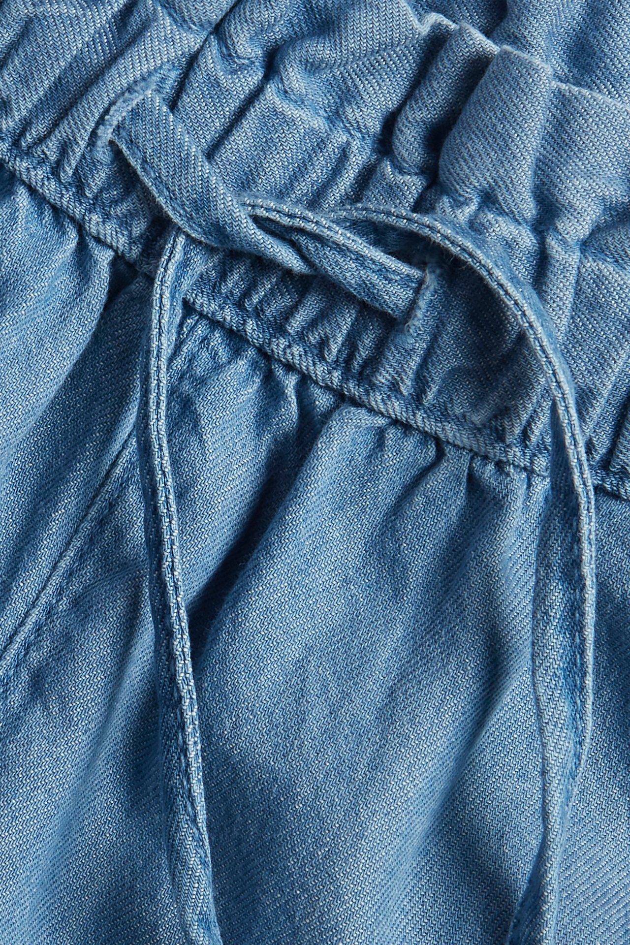 Shorts med volang - Lys denim - 2