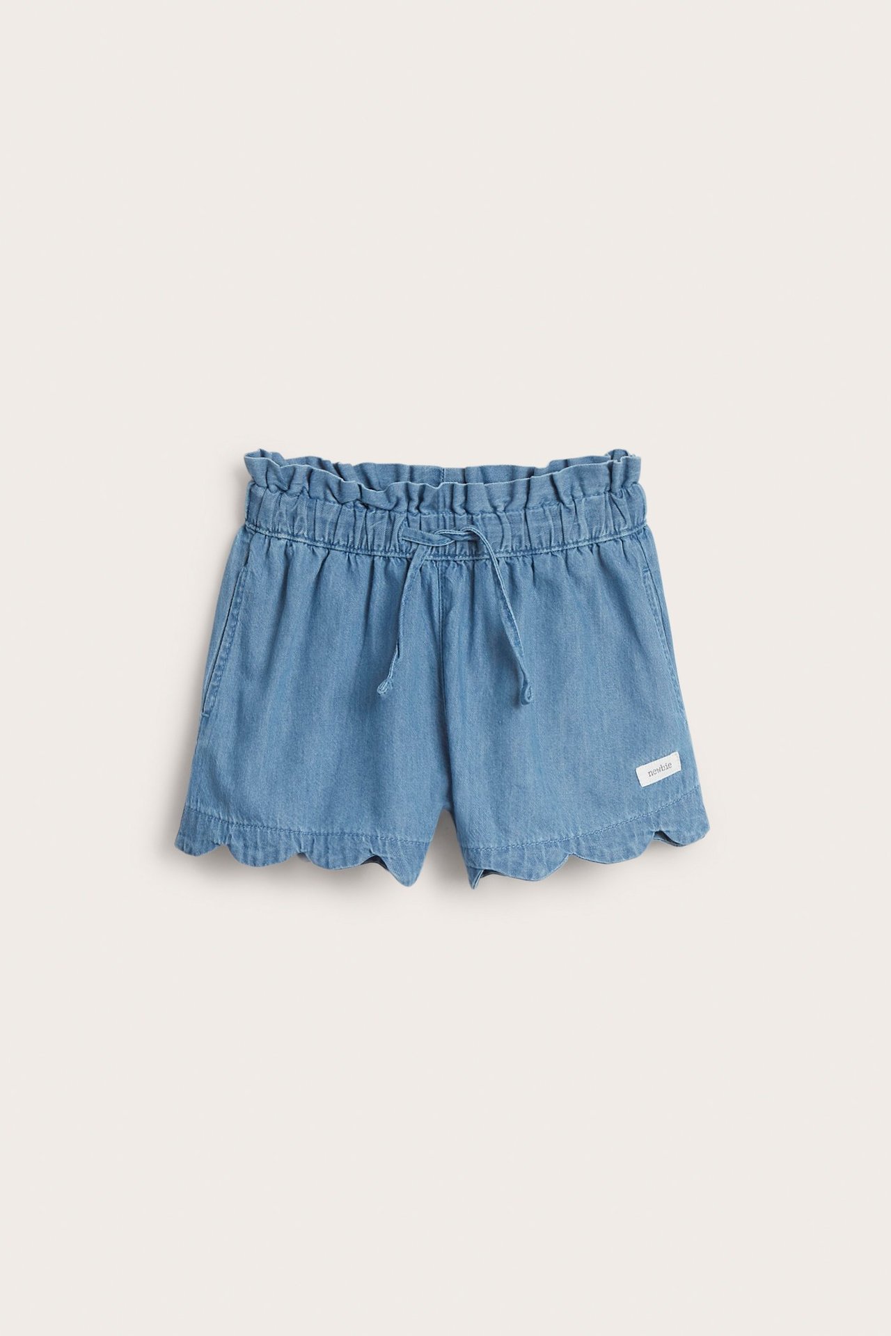 Shorts med volang - Lys denim - 1