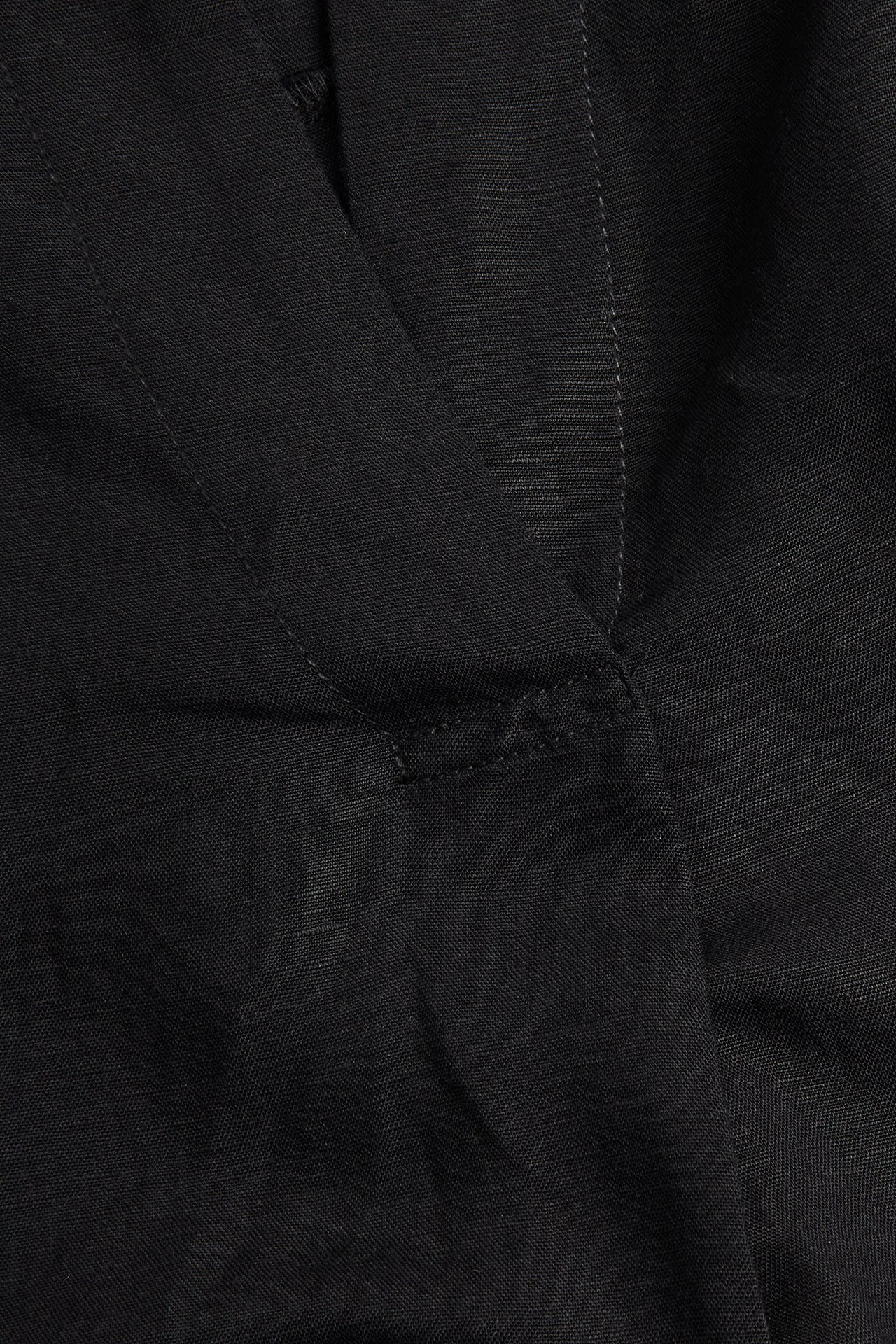 Blus i linnemix - Svart - 4