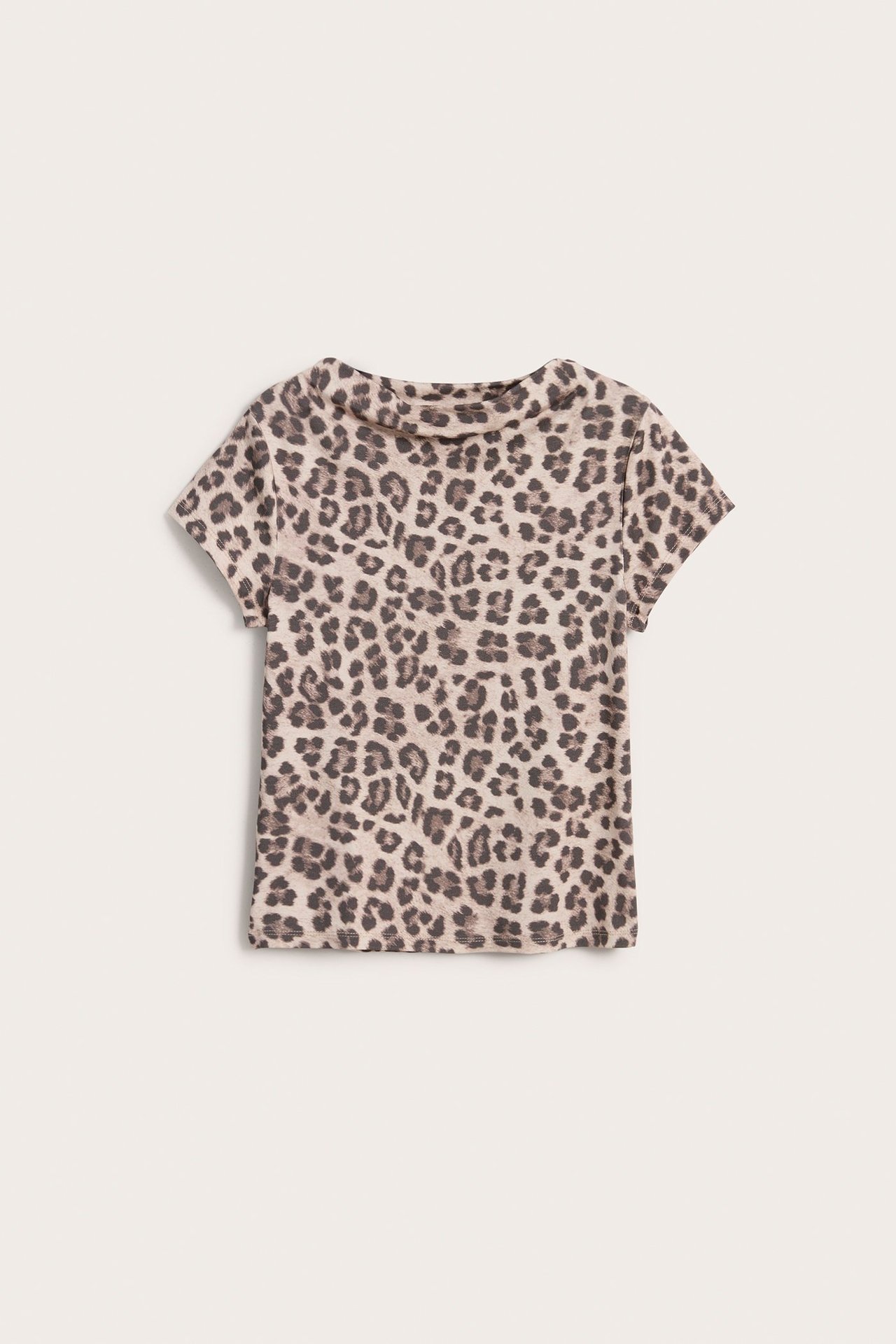 Leopardmønstret topp - Beige - 2