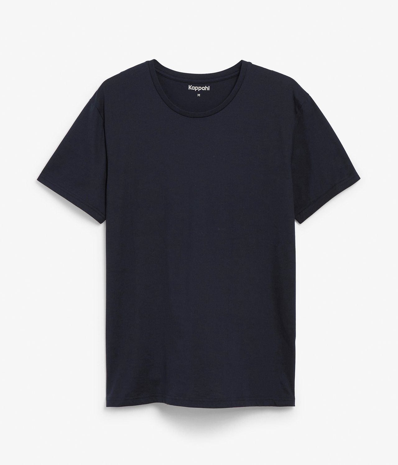 T-skjorte med rund hals Mørkeblå - null - 3
