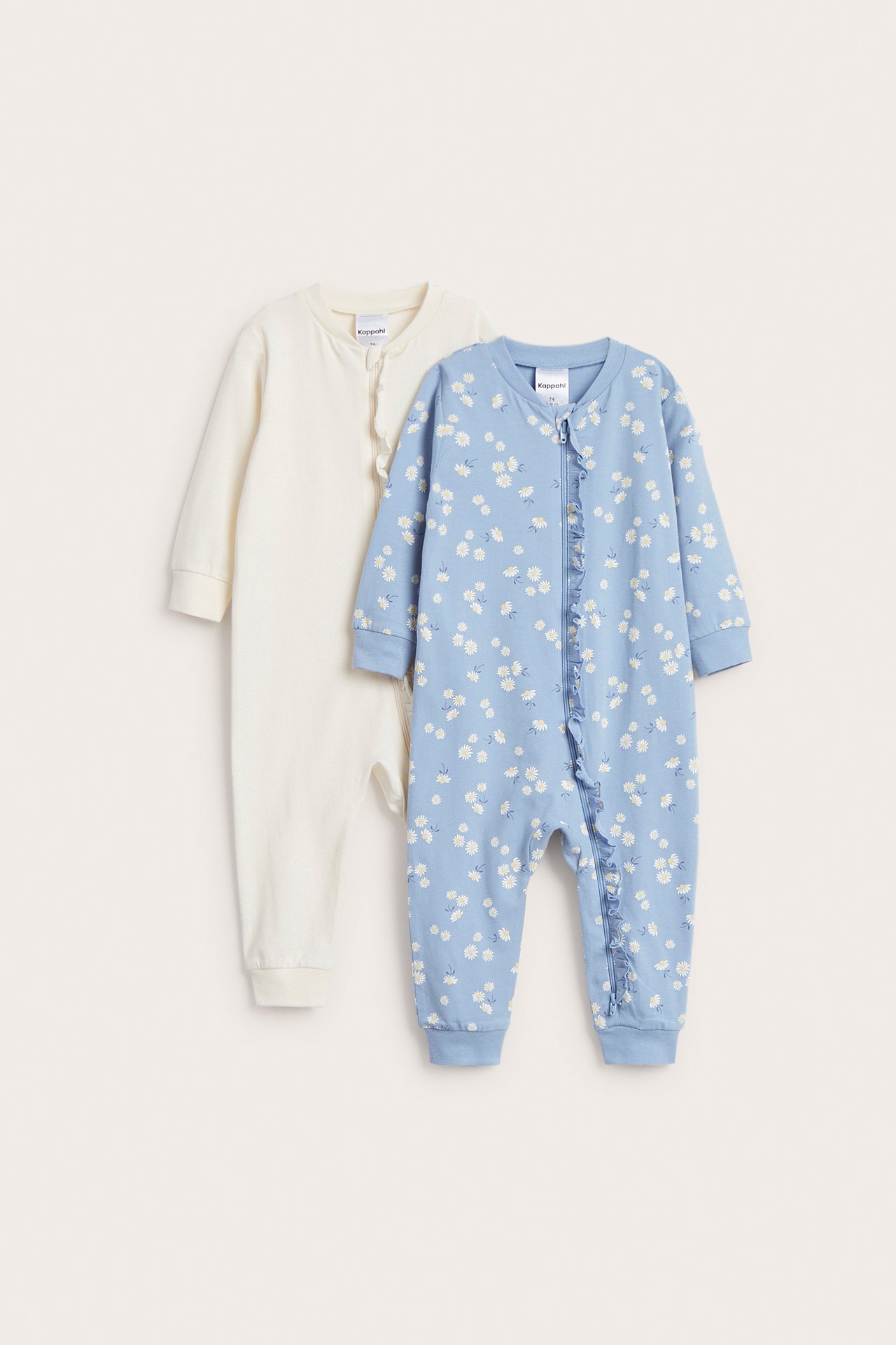 Pyjamas med volang 2-pack - Ljusblå - 1