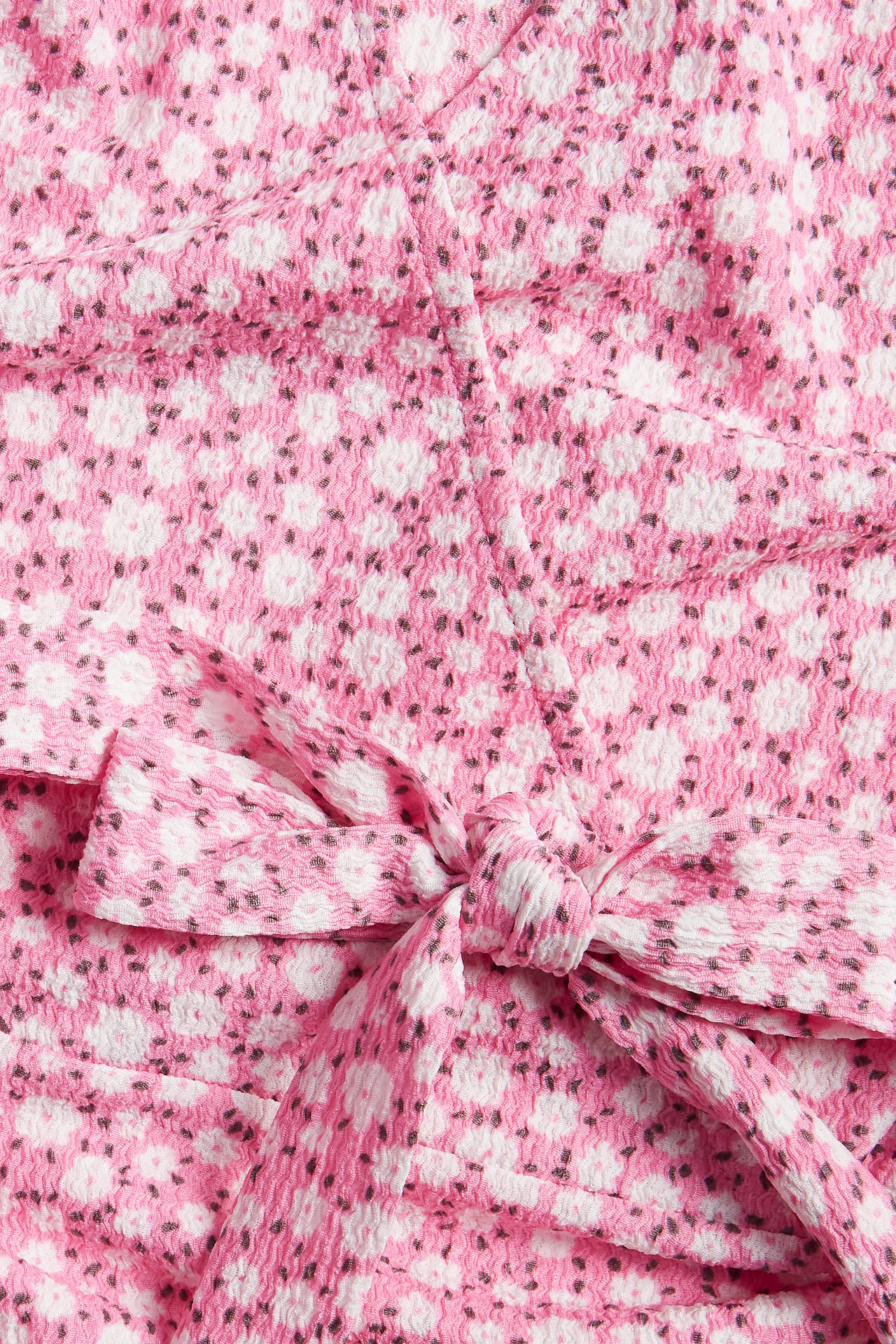 Kuviollinen kietaisumekko - Pinkki - 5