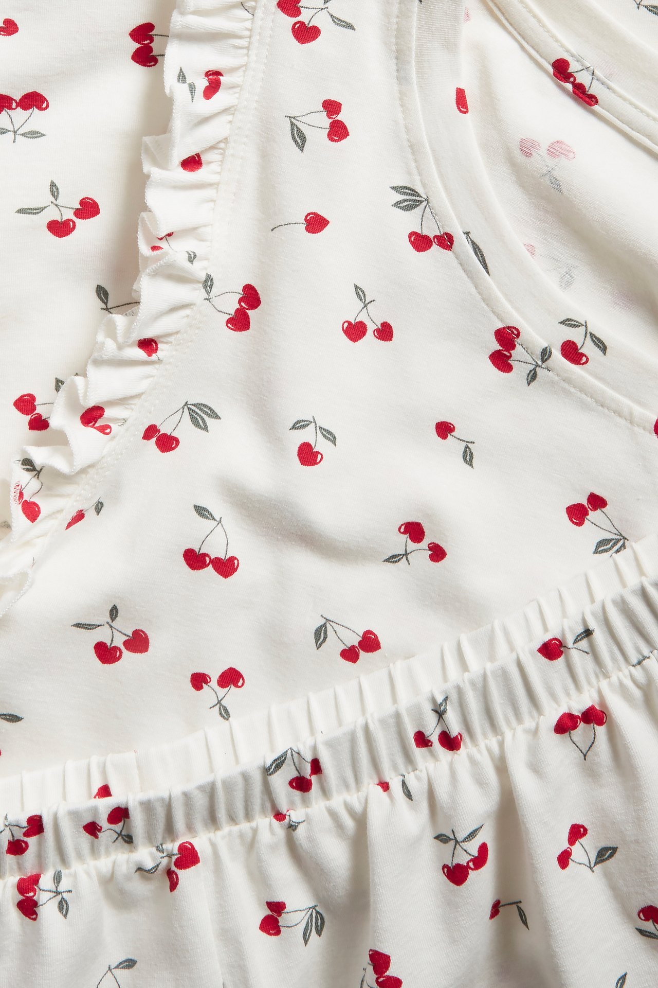 Pyjamas med singlet og shorts - Rød - 5