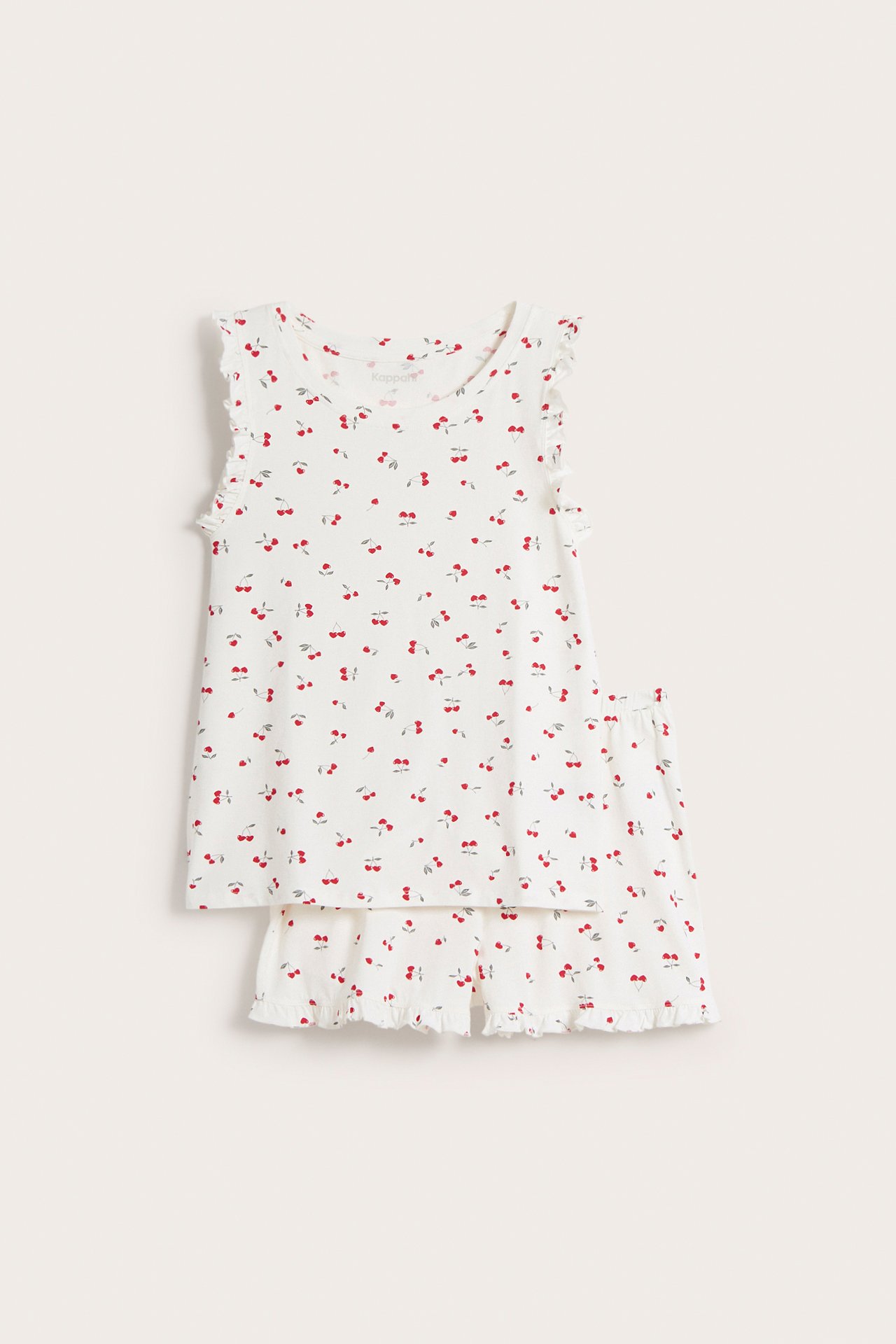 Pyjamas med singlet og shorts - Rød - 6