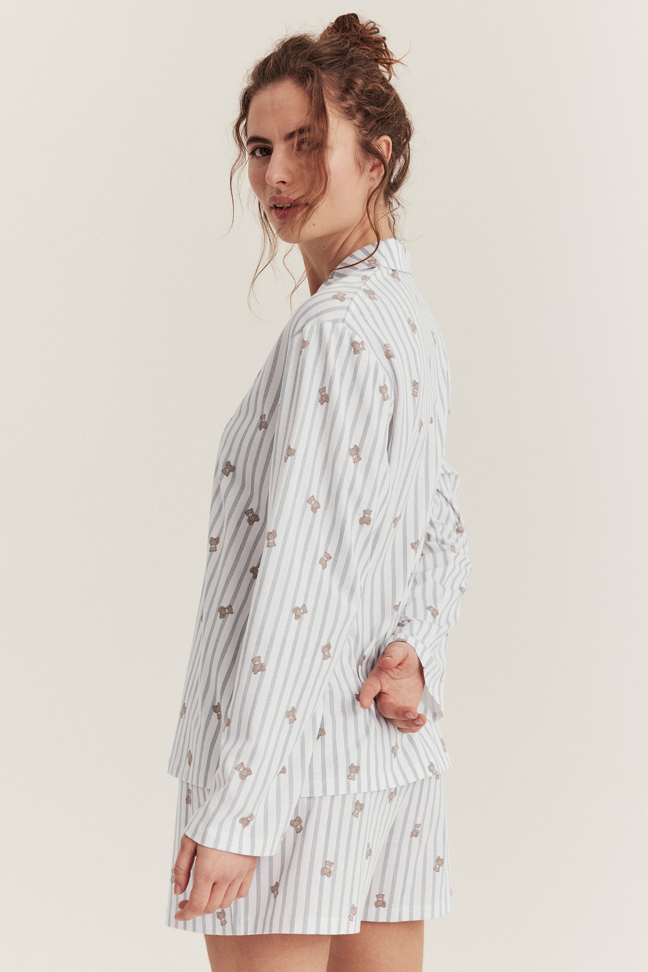 Mönstrad pyjamas Newbie Woman - Offwhite - 174cm / Storlek: S - 6