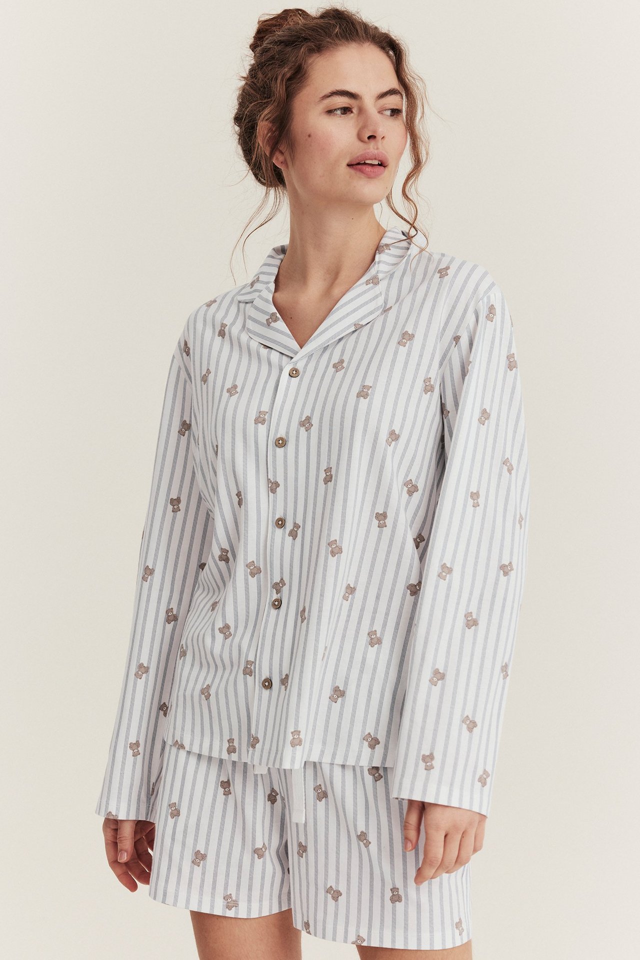 Newbie Womanin kuviollinen pyjama - Luonnonvalkoinen - 174cm / Storlek: S - 3