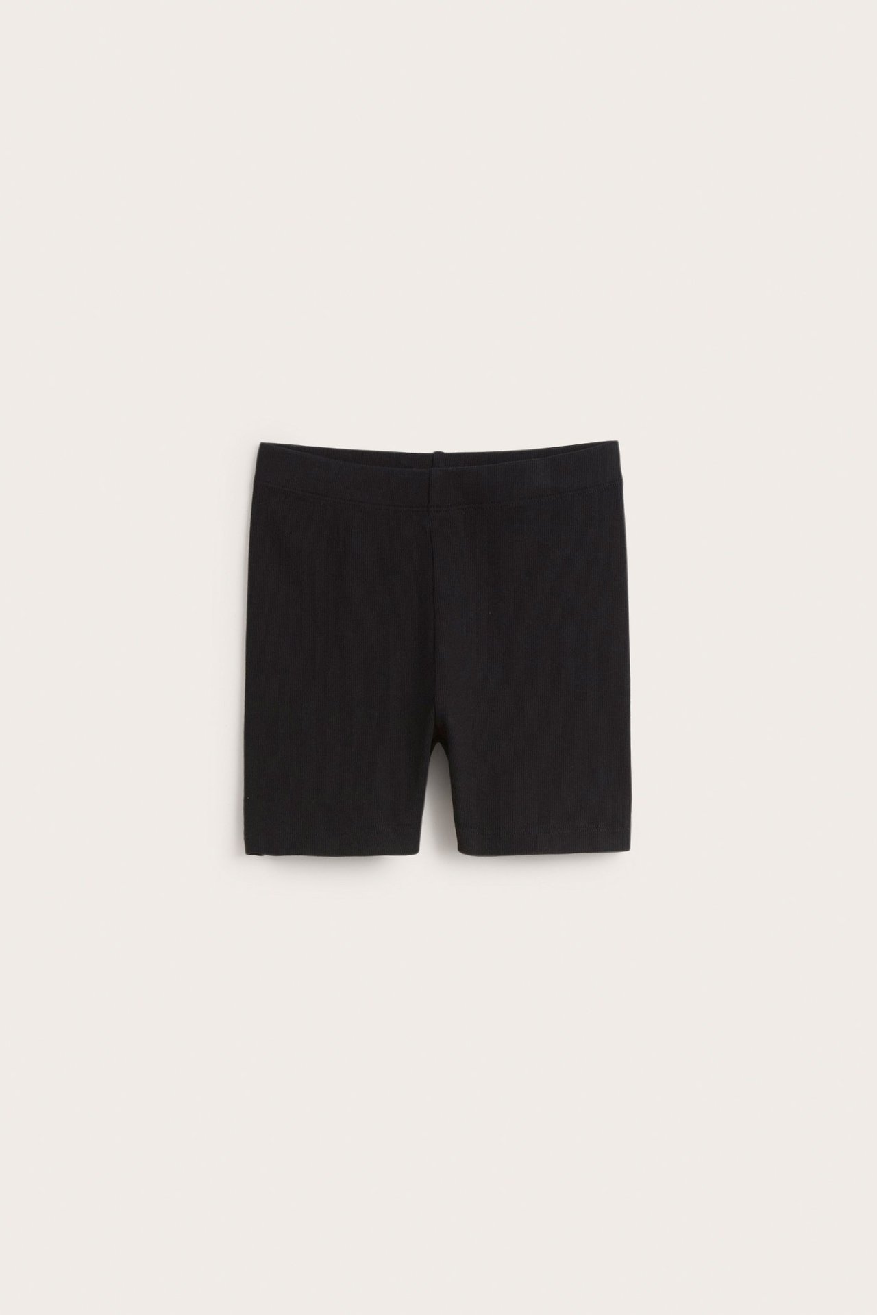 Ribbestrikkede sykkelshorts